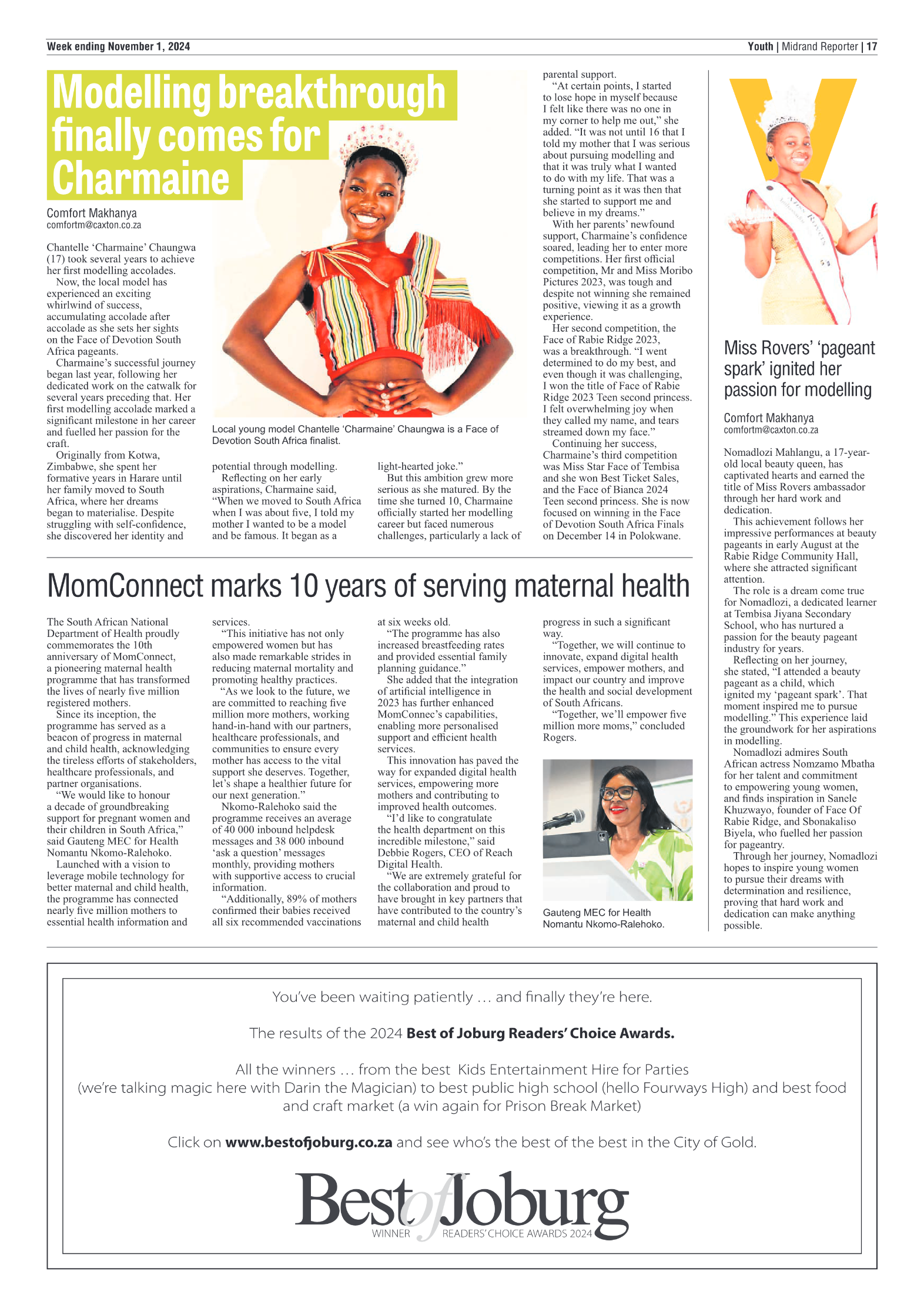 Midrand Reporter 1 November 2024 page 17