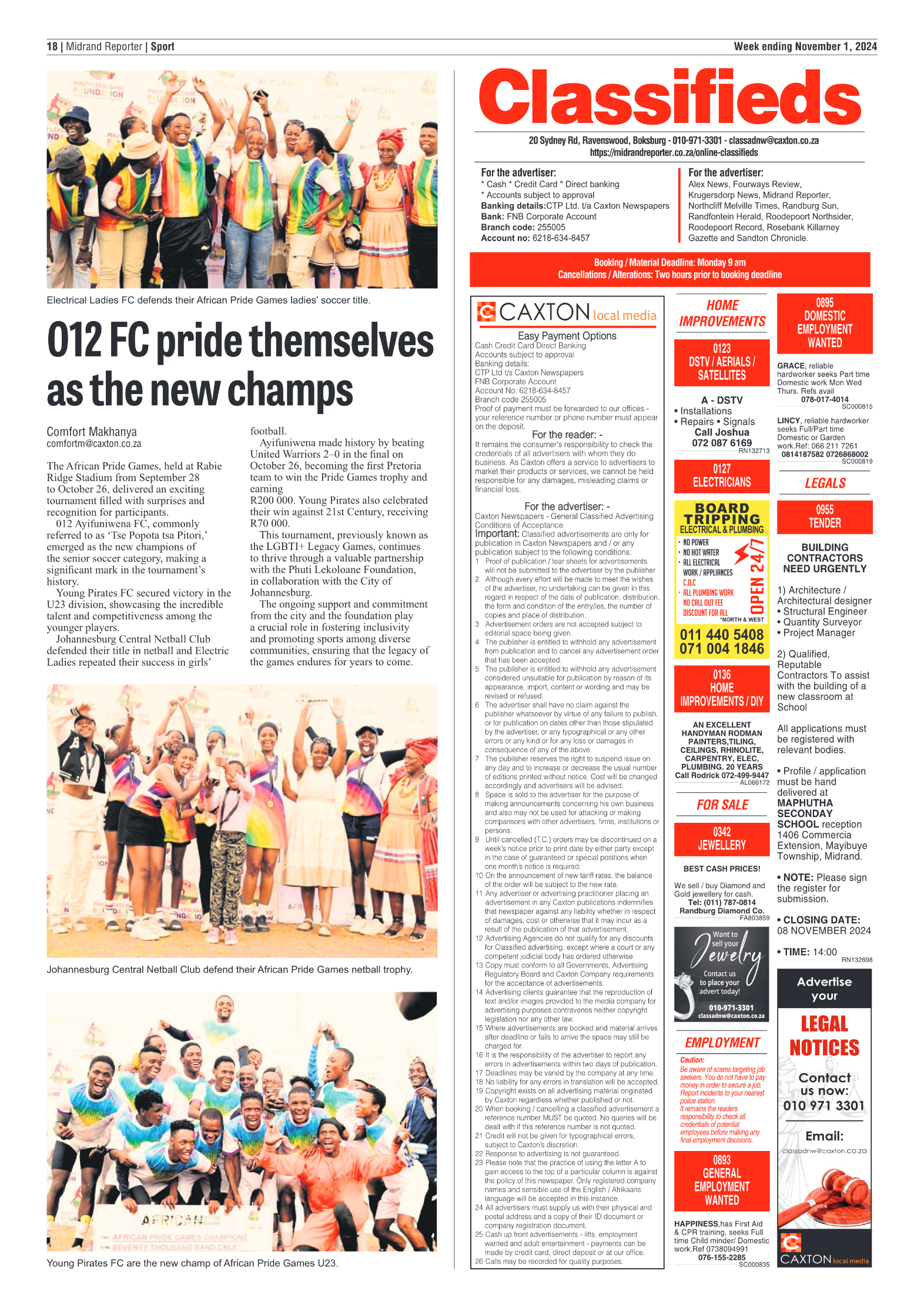 Midrand Reporter 1 November 2024 page 18