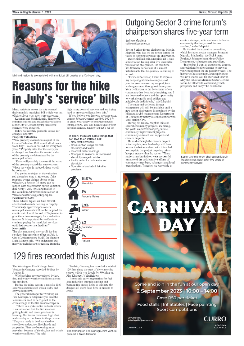 Midrand Reporter 1 September 2023 page 3