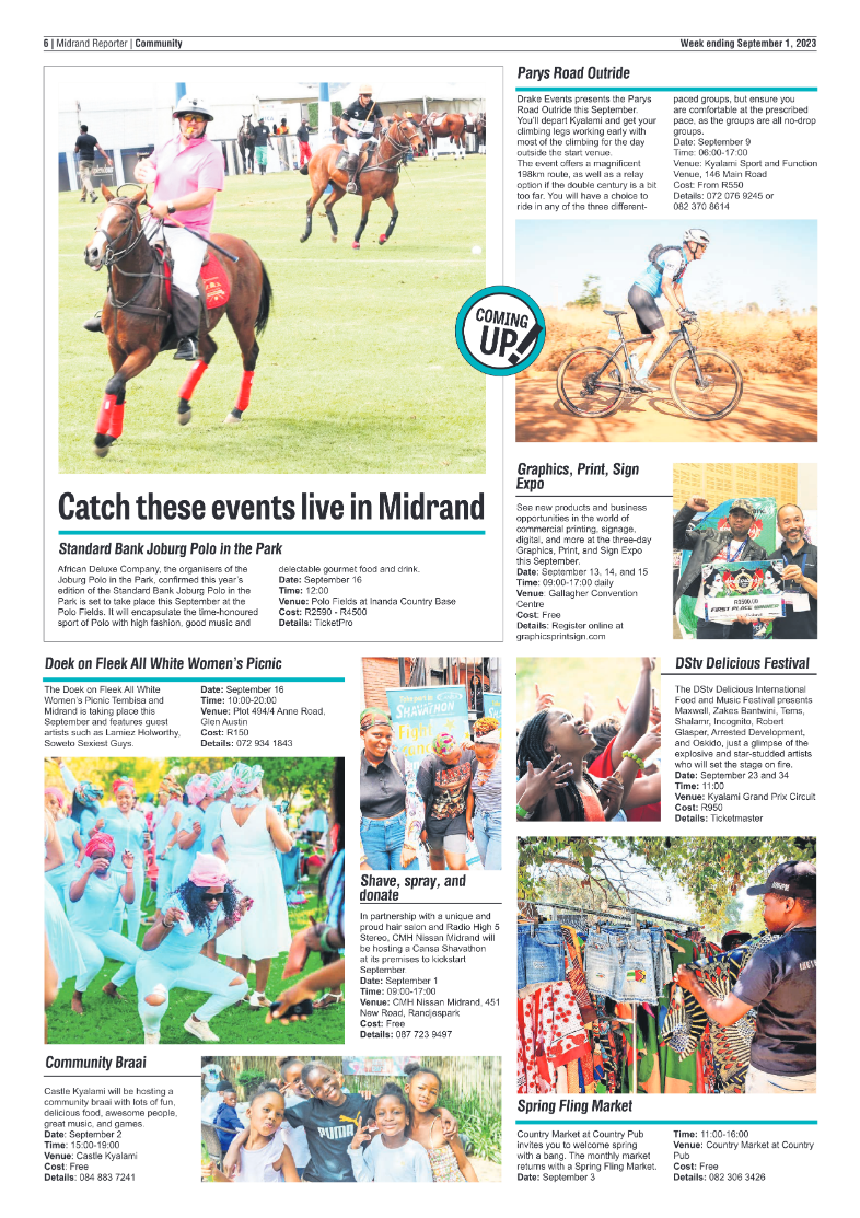 Midrand Reporter 1 September 2023 page 6