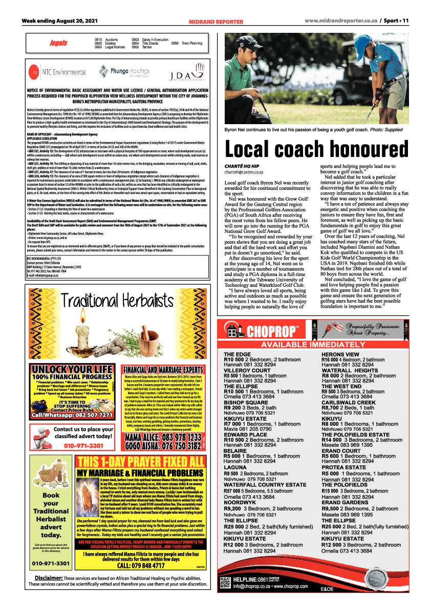 Midrand Reporter 20 August 2021 page 11