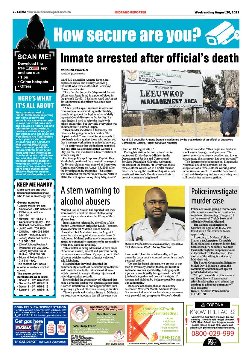 Midrand Reporter 20 August 2021 page 2