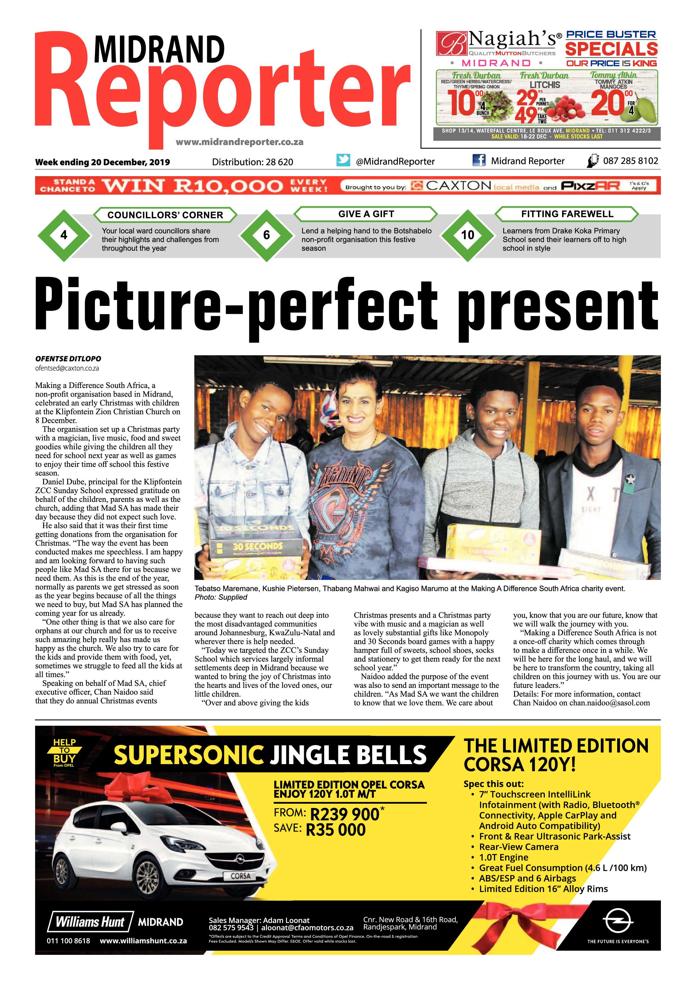 Midrand Reporter 20 December 2019 page 1