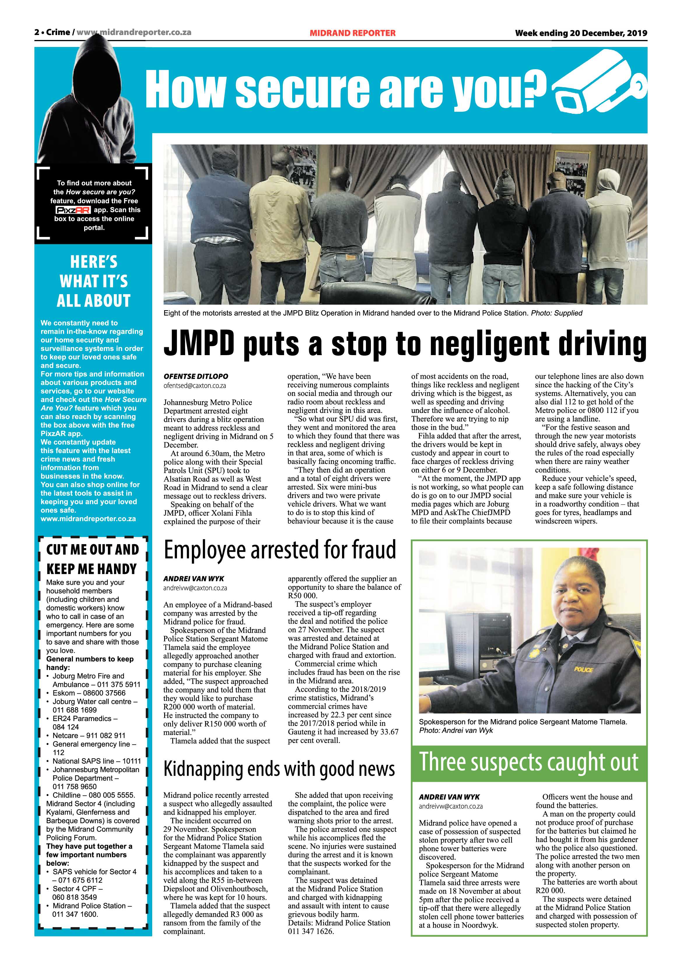 Midrand Reporter 20 December 2019 page 2