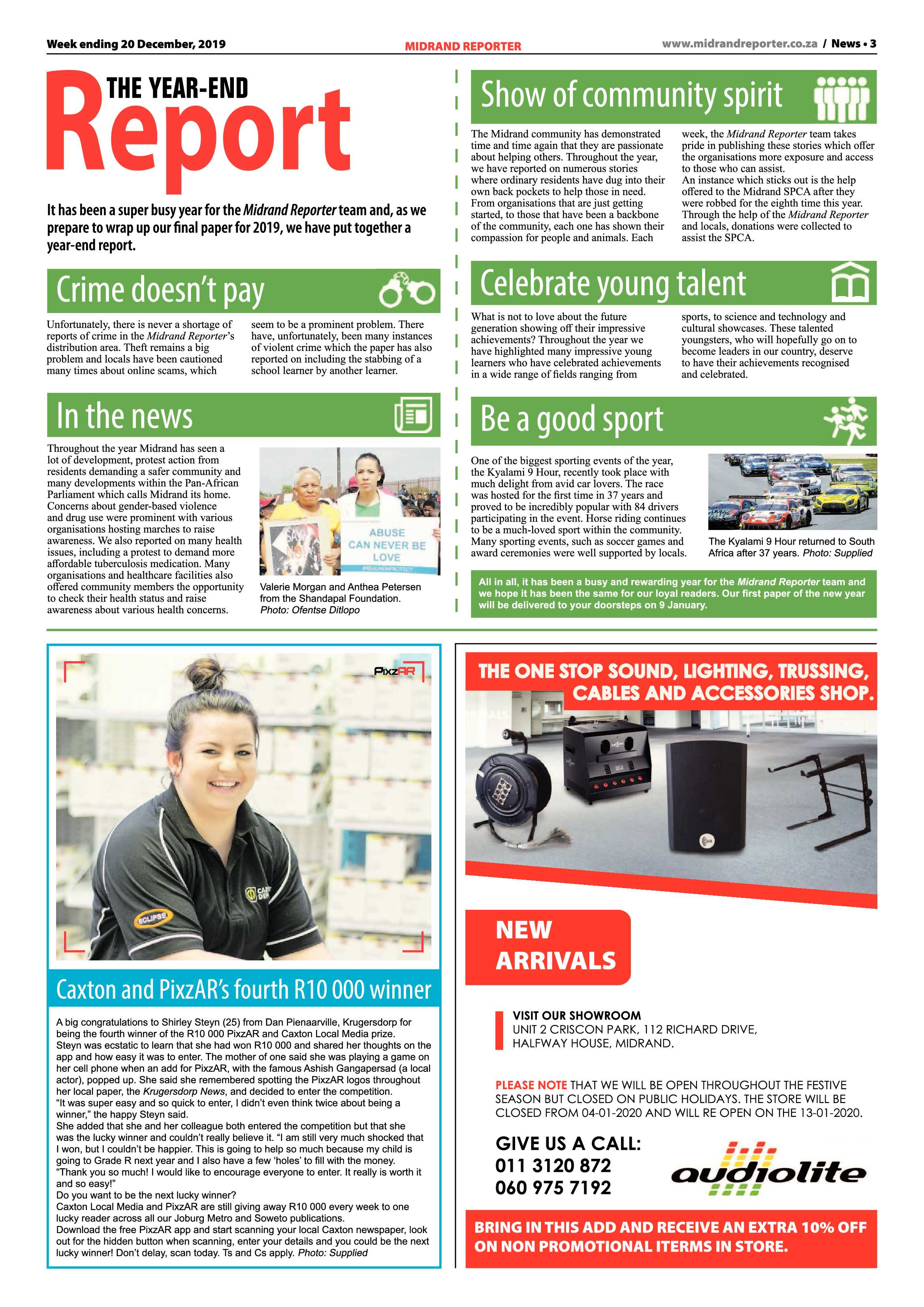 Midrand Reporter 20 December 2019 page 3