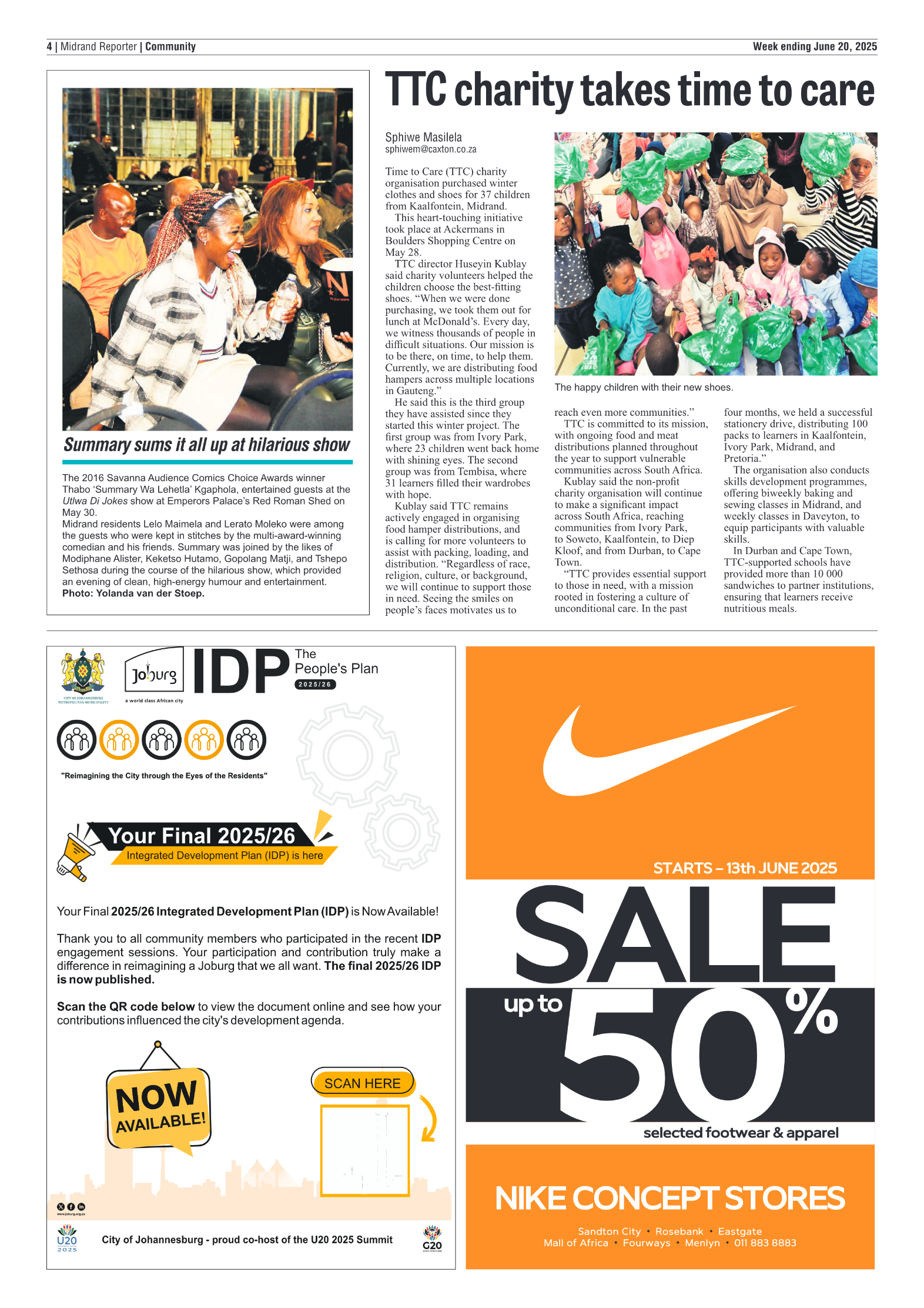 Midrand Reporter 20 June 2025 page 4