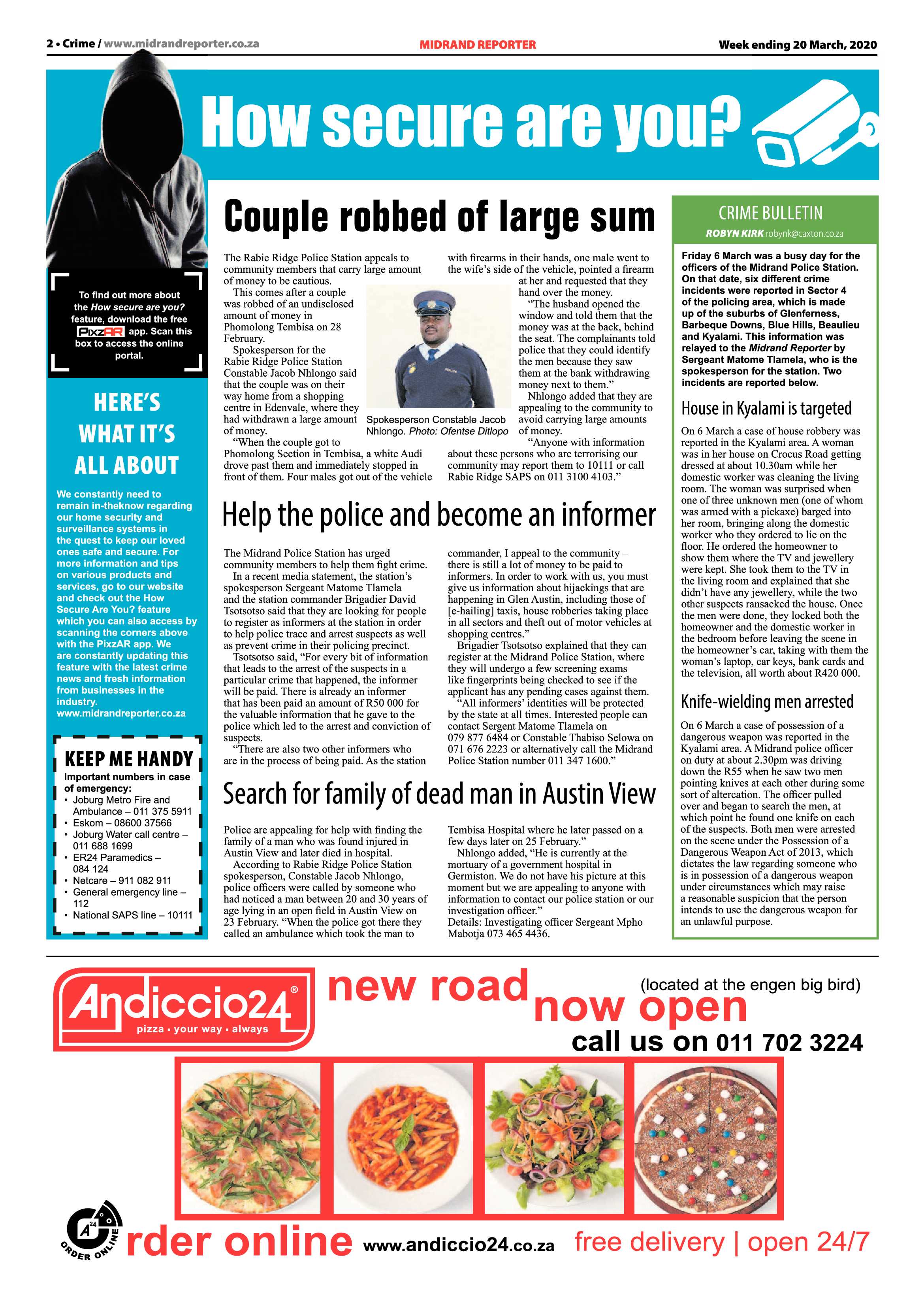 Midrand Reporter 20 March 2020 page 2