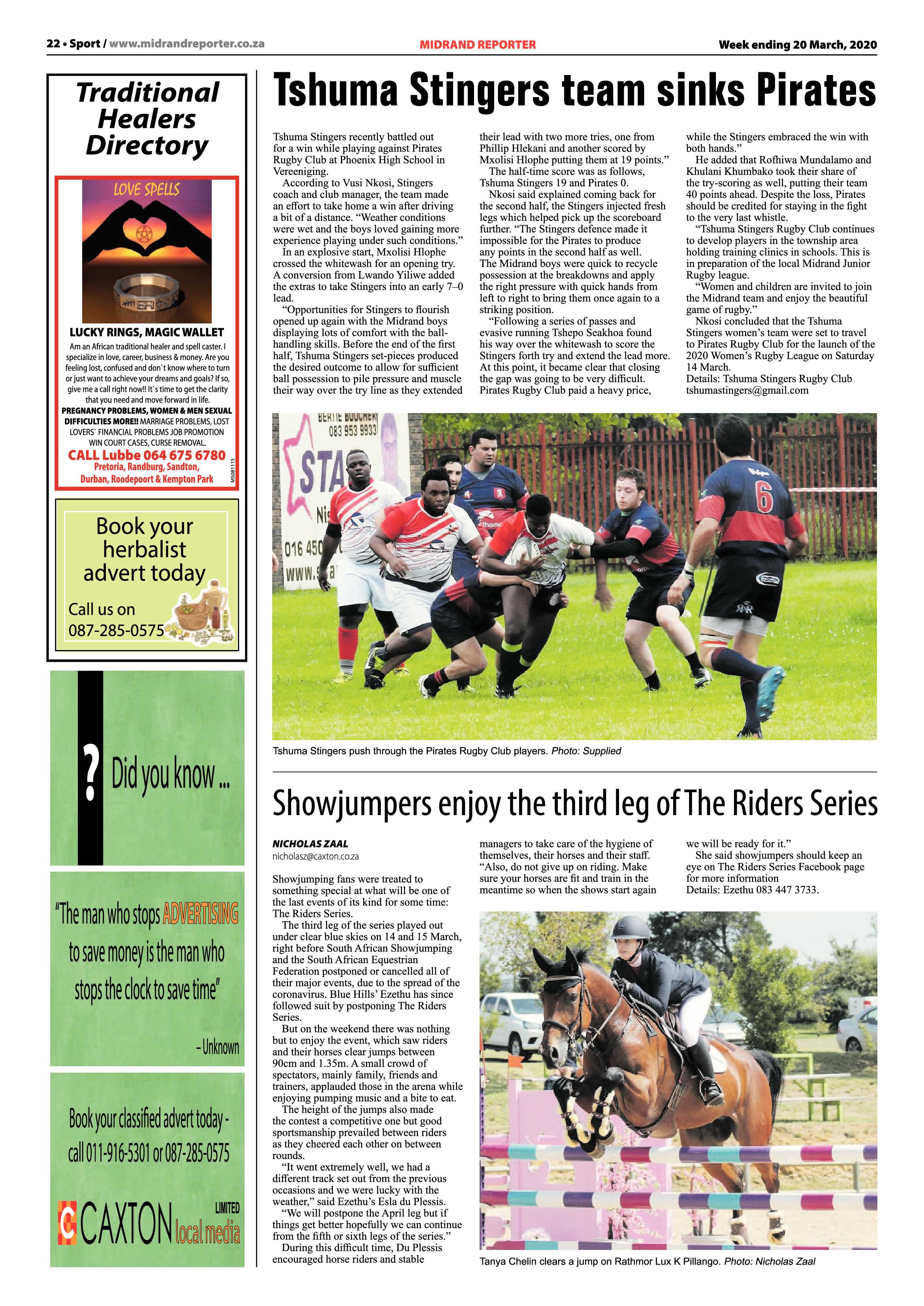 Midrand Reporter 20 March 2020 page 22