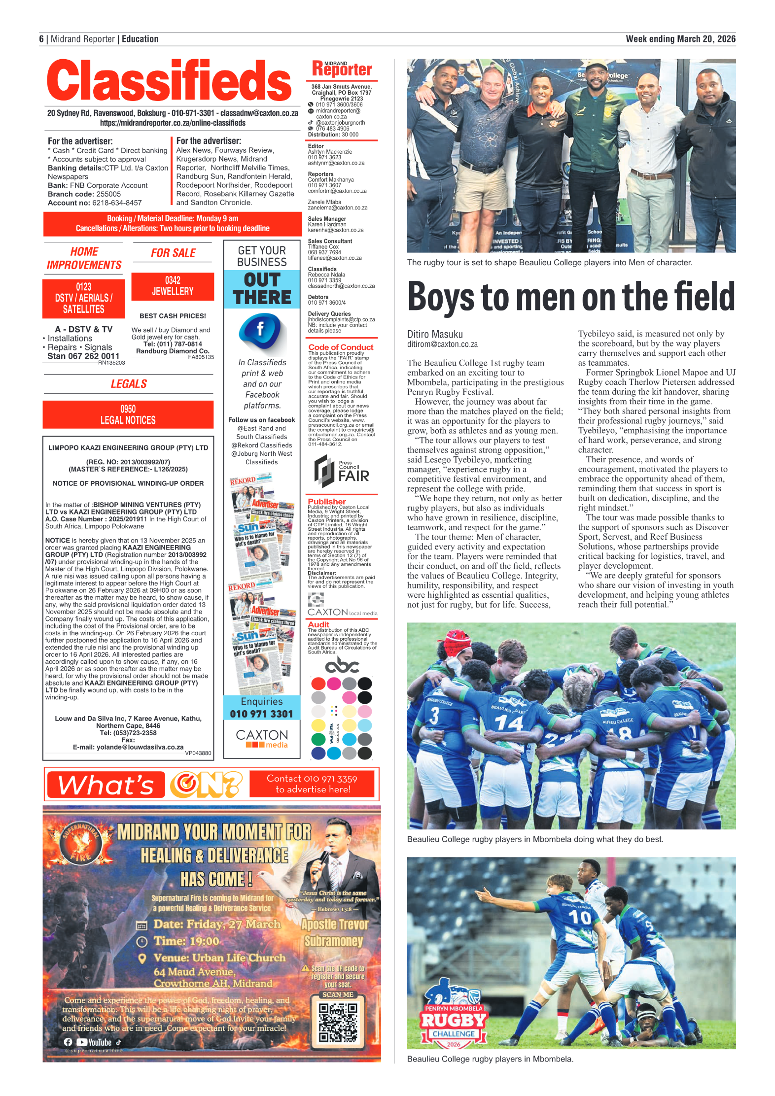 Midrand Reporter 20 March 2026 page 6