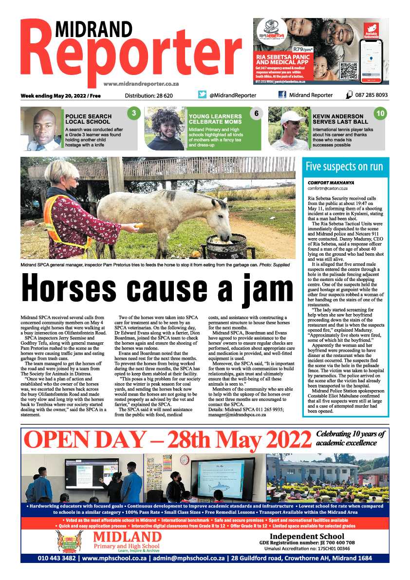 Midrand Reporter 20 May 2022 page 1