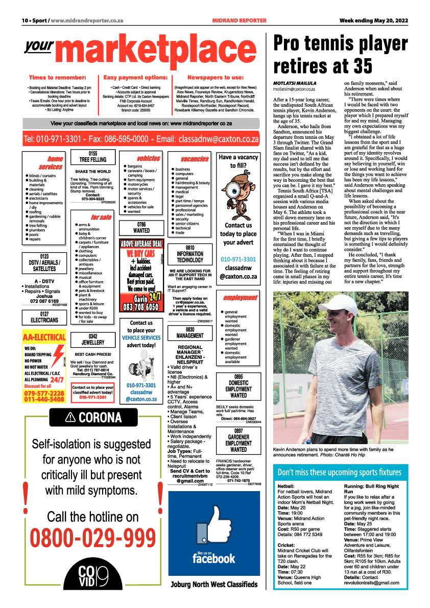 Midrand Reporter 20 May 2022 page 10
