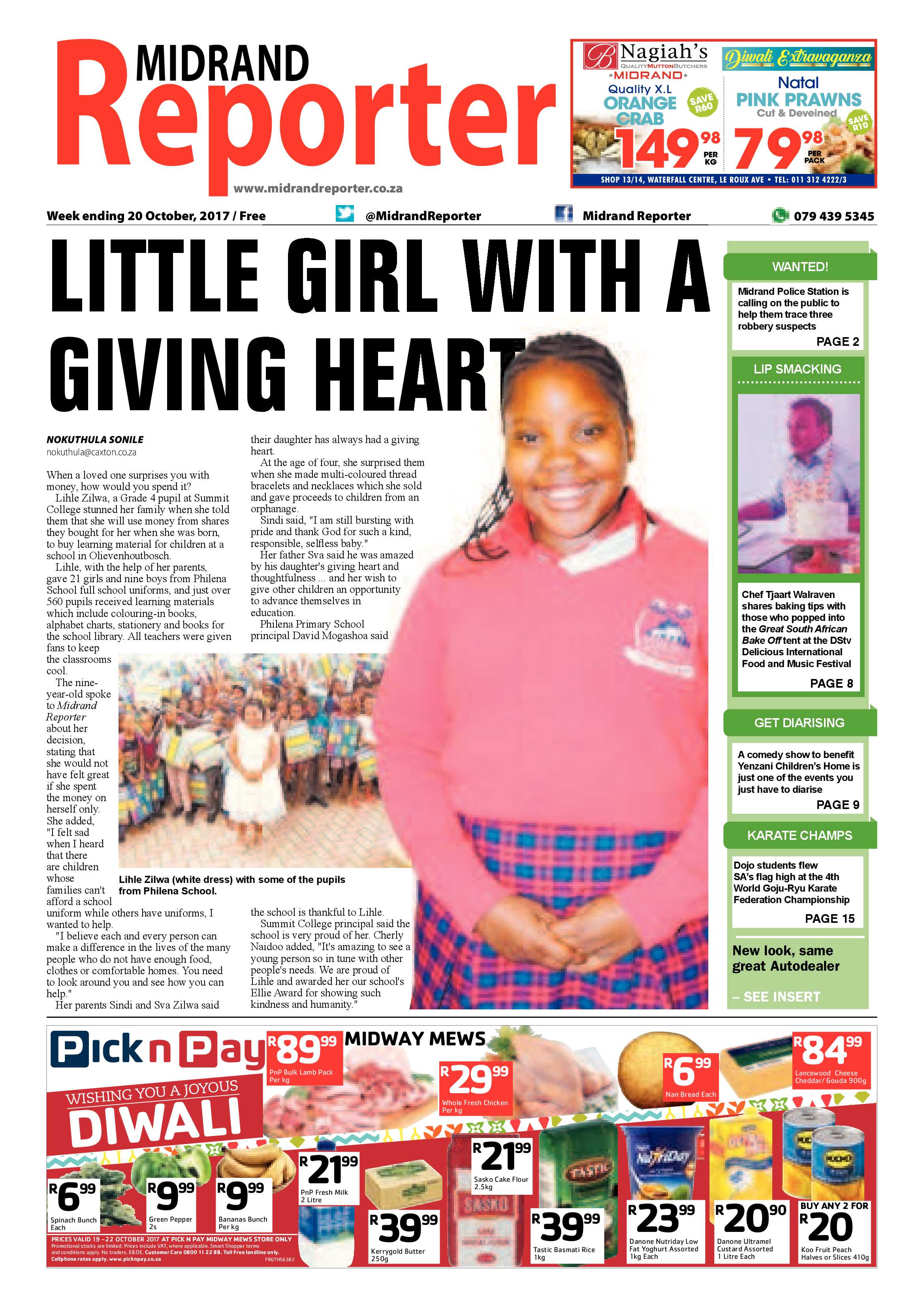 Midrand Reporter 20 October 2017 page 1