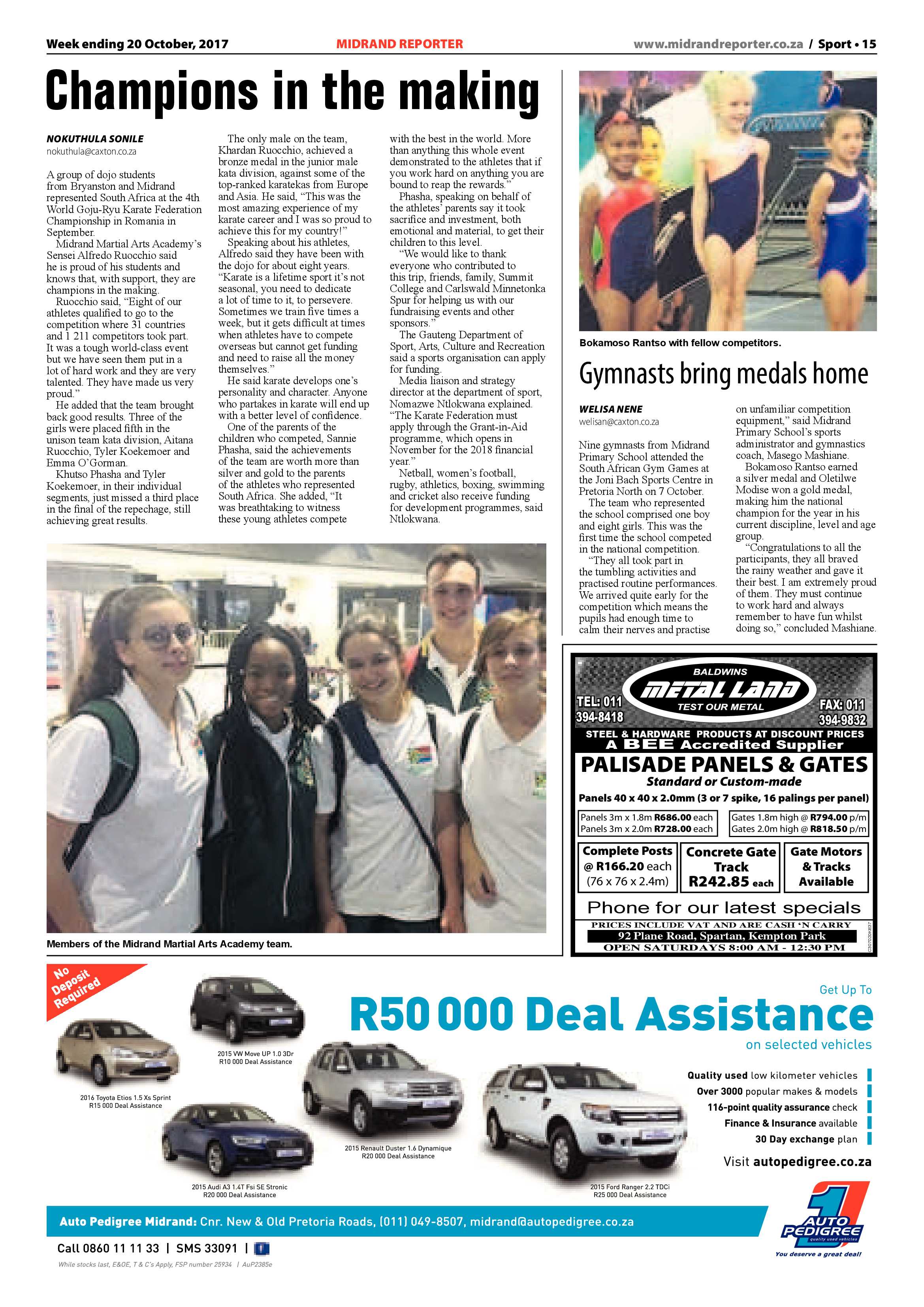 Midrand Reporter 20 October 2017 page 15