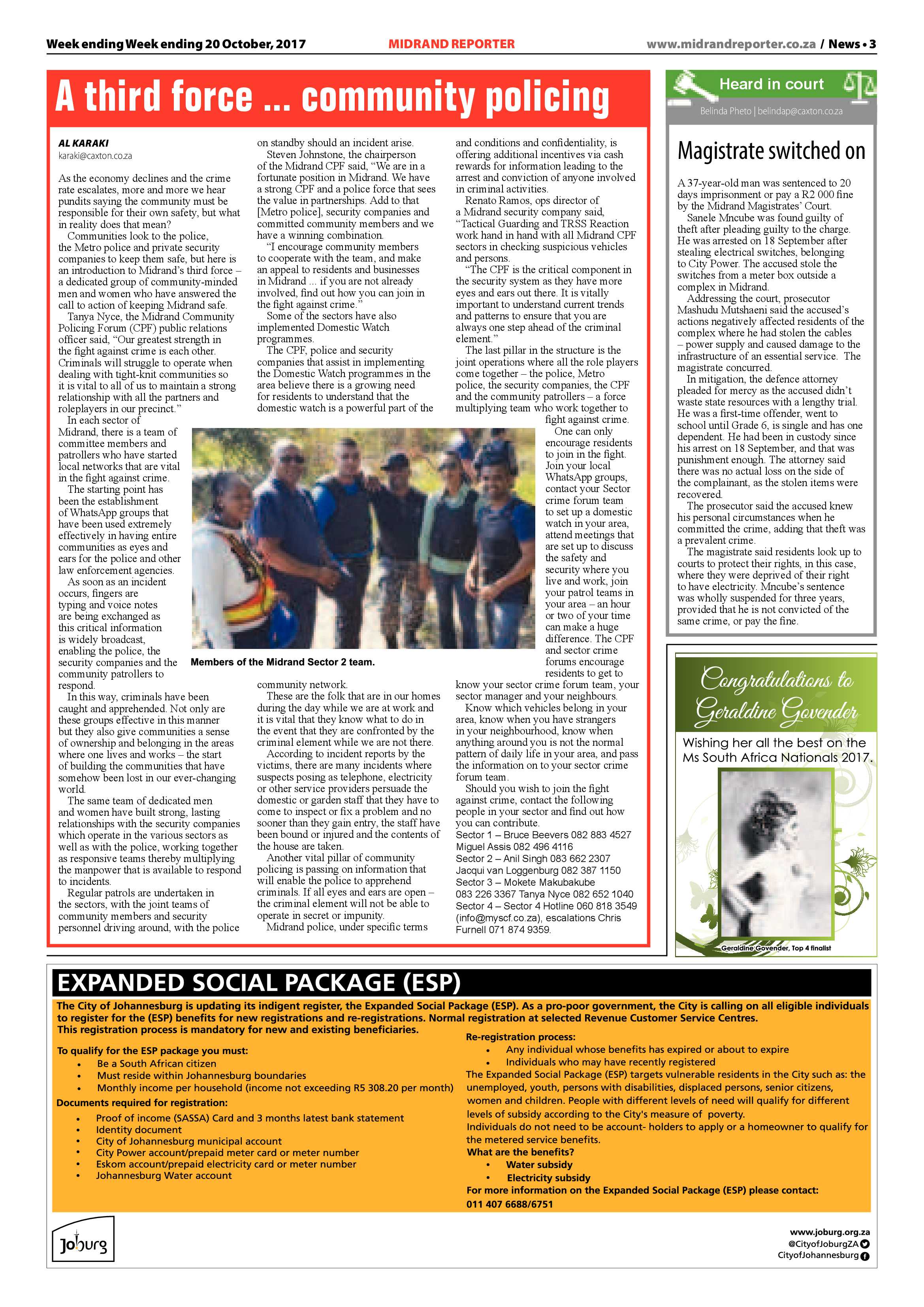 Midrand Reporter 20 October 2017 page 3