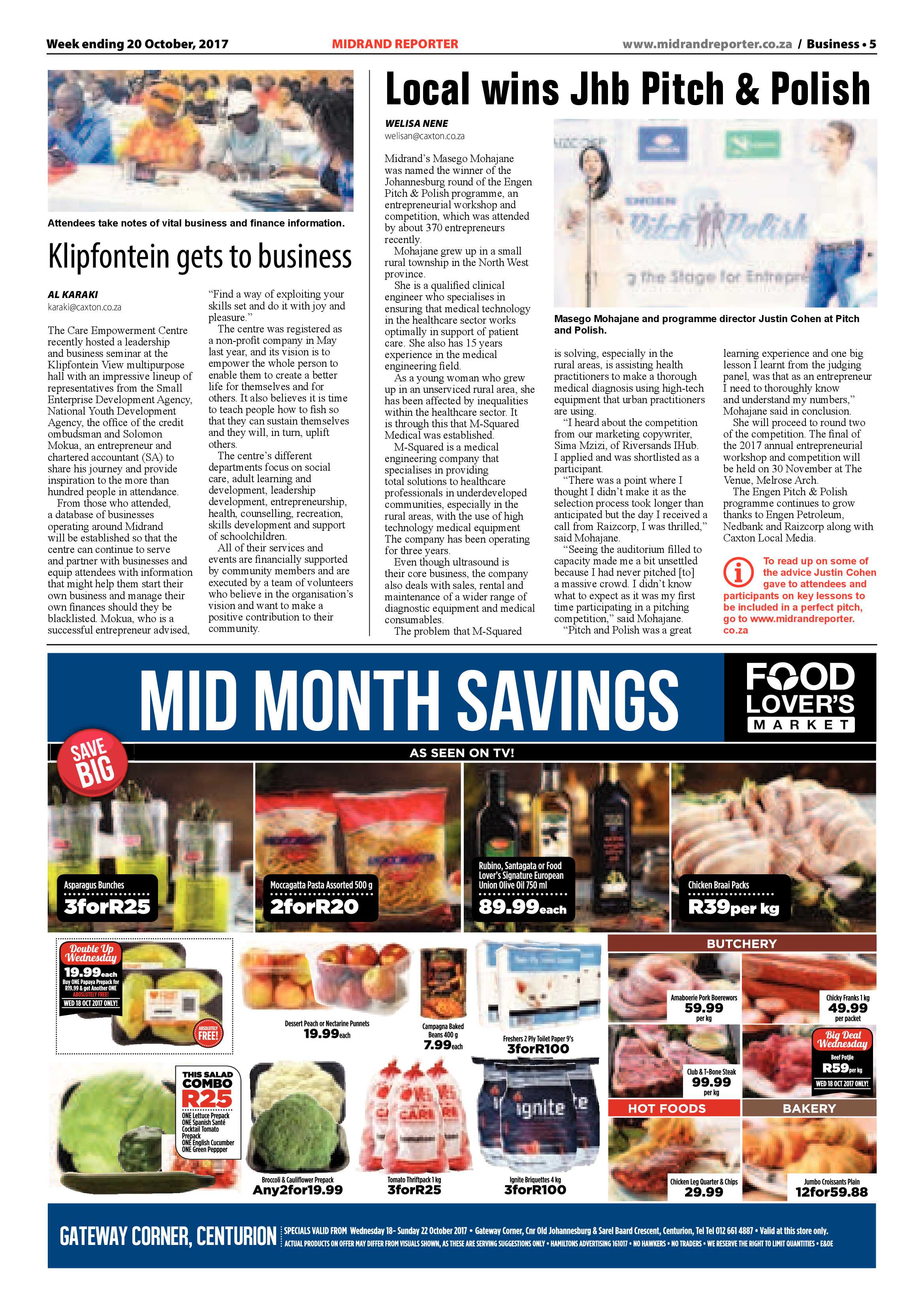 Midrand Reporter 20 October 2017 page 5