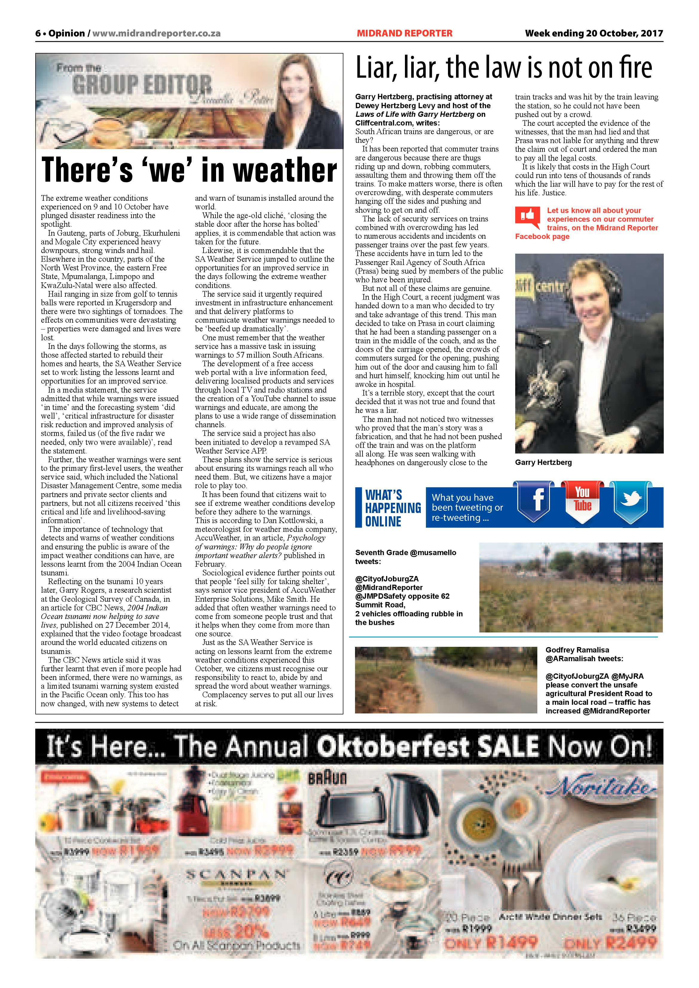 Midrand Reporter 20 October 2017 page 6