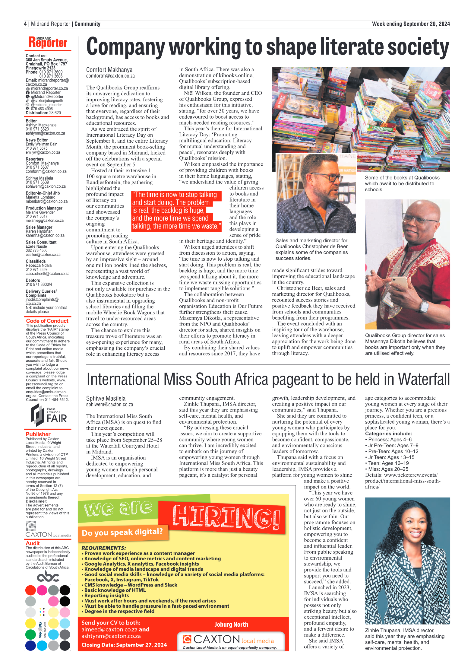 Midrand Reporter 20 September 2024 page 4