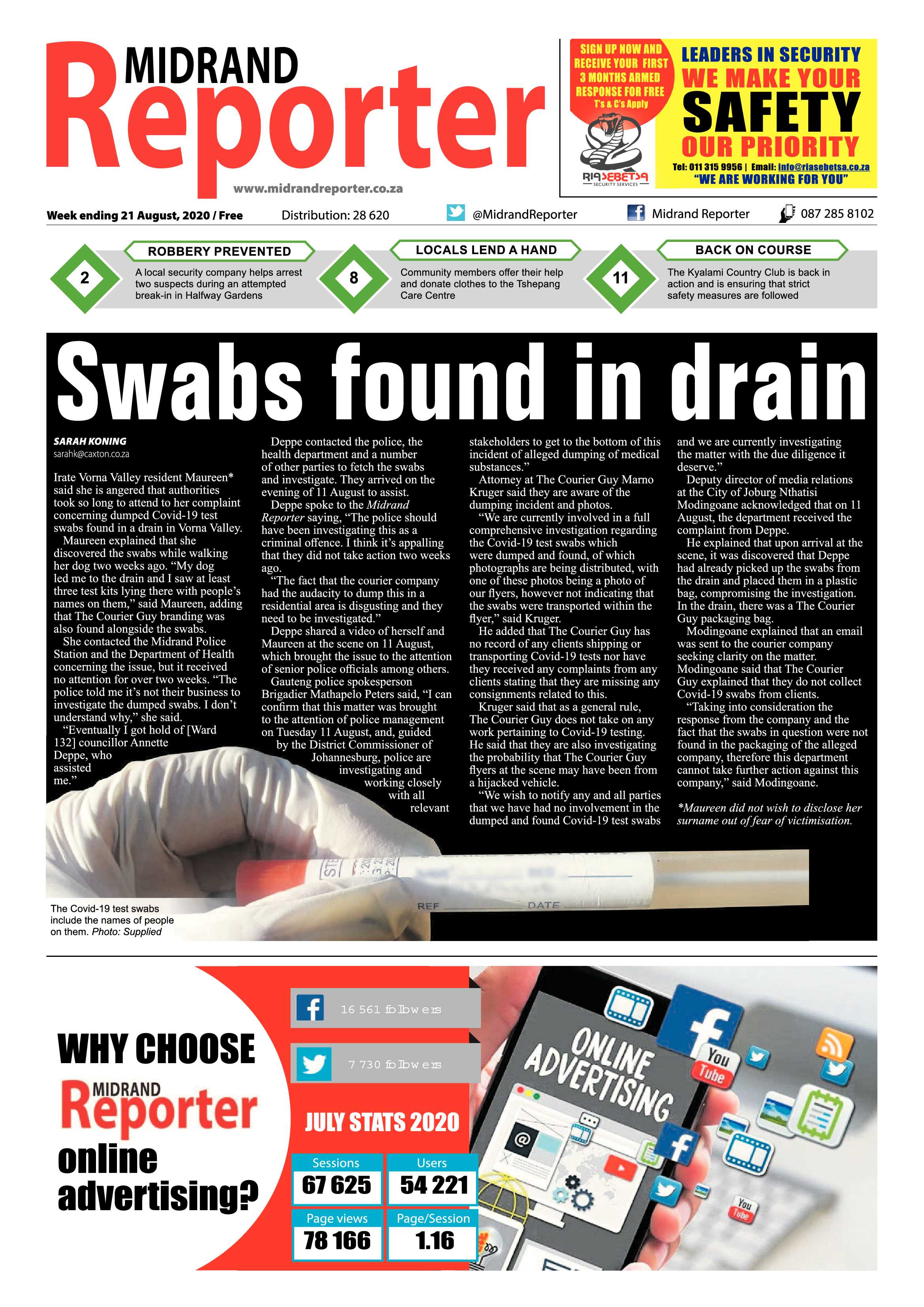 Midrand Reporter  21 August 2020 page 1