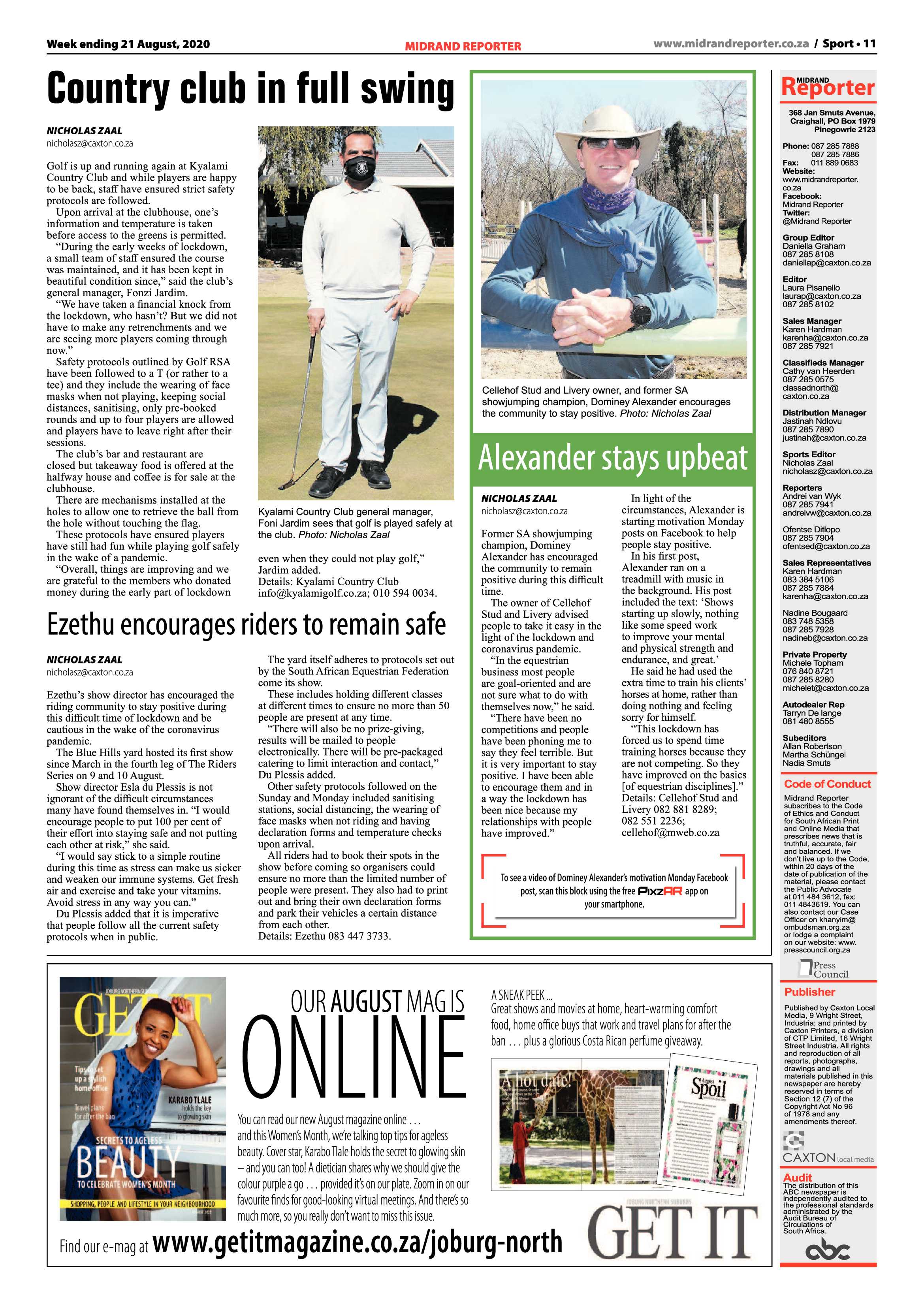 Midrand Reporter  21 August 2020 page 11
