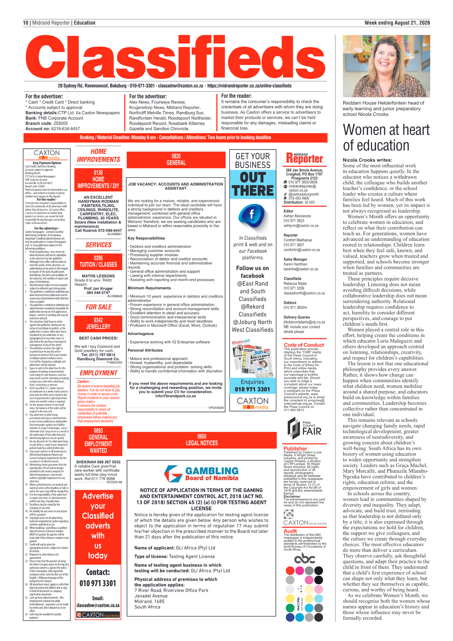 Midrand Reporter 21 August 2026 page 10