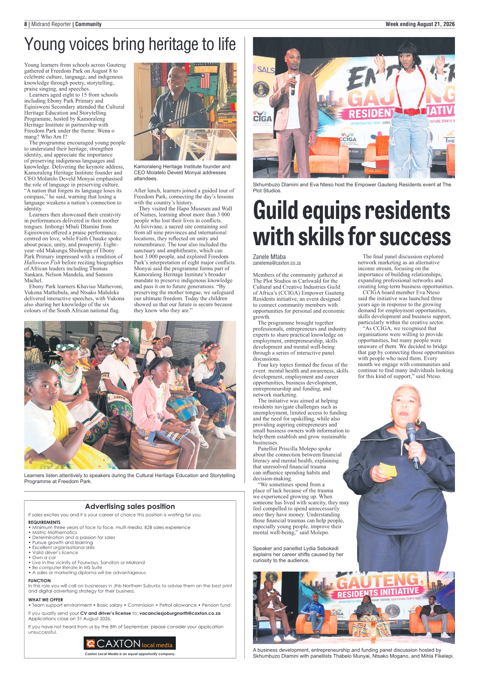 Midrand Reporter 21 August 2026 page 8