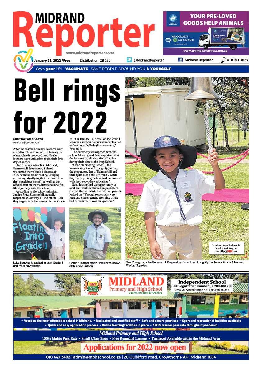 Midrand Reporter 21 January 2022 page 1