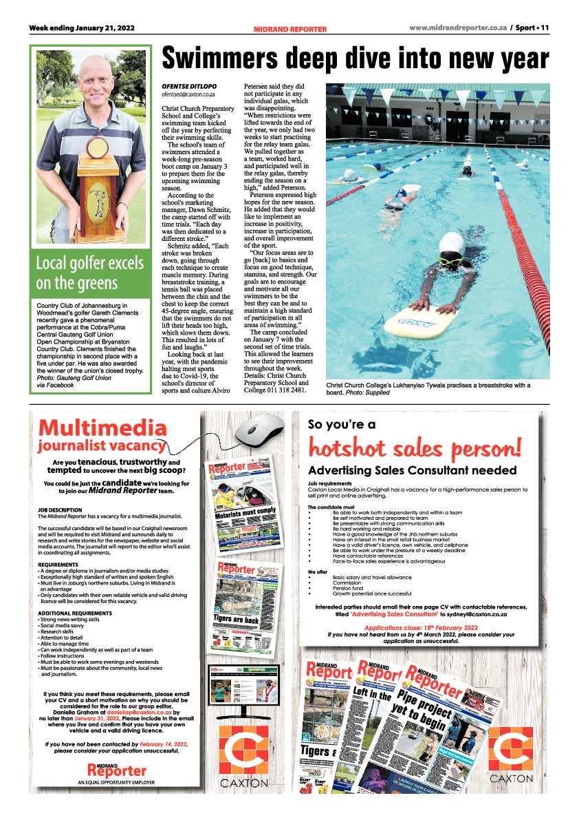 Midrand Reporter 21 January 2022 page 11