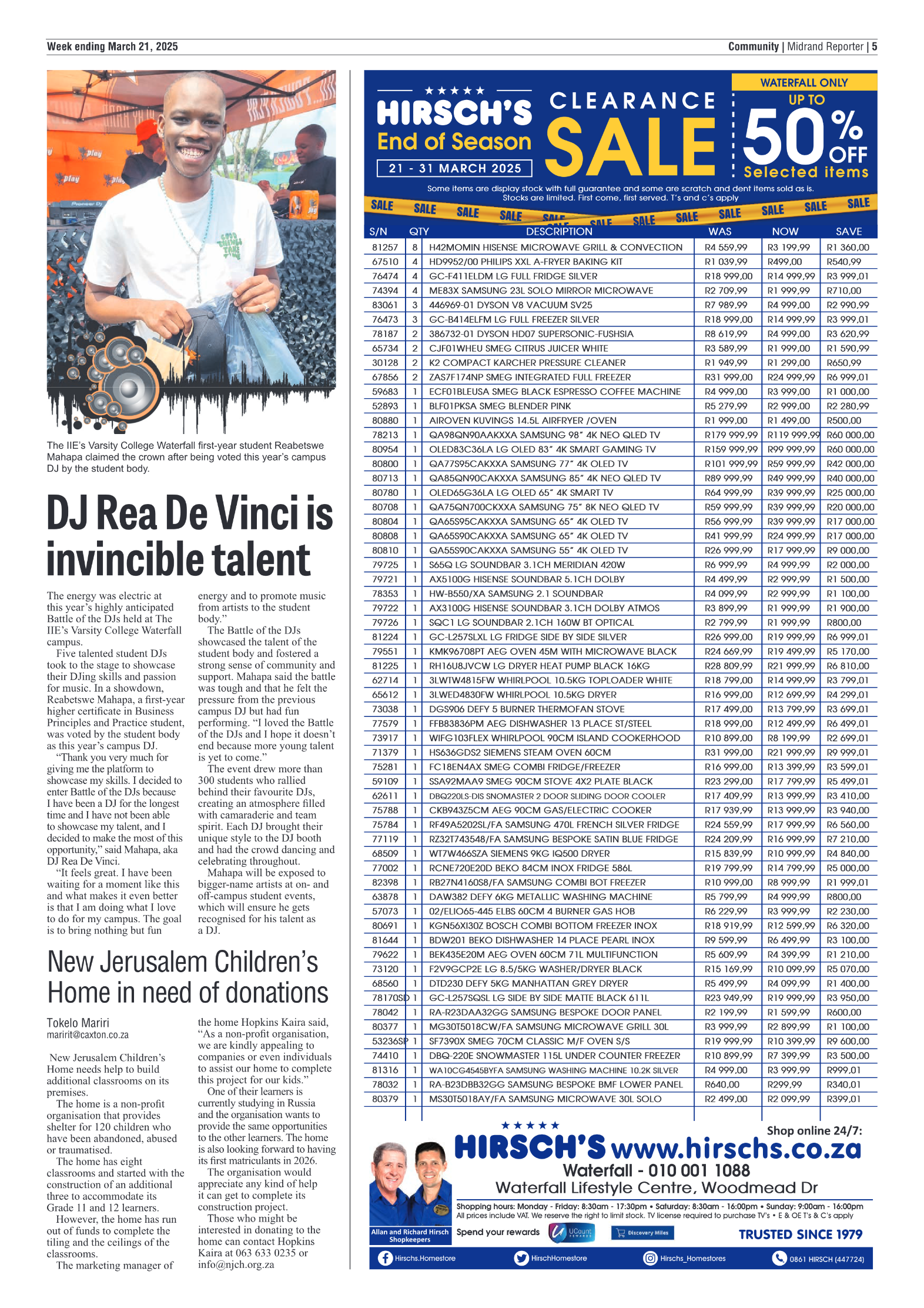 Midrand Reporter 21 March 2025 page 5