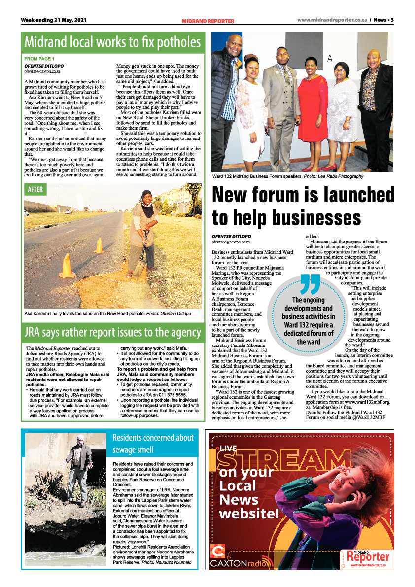 Midrand Reporter 21 May 2021 page 3