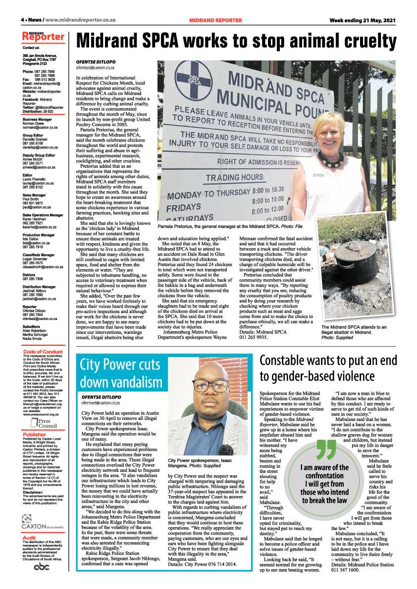 Midrand Reporter 21 May 2021 page 4