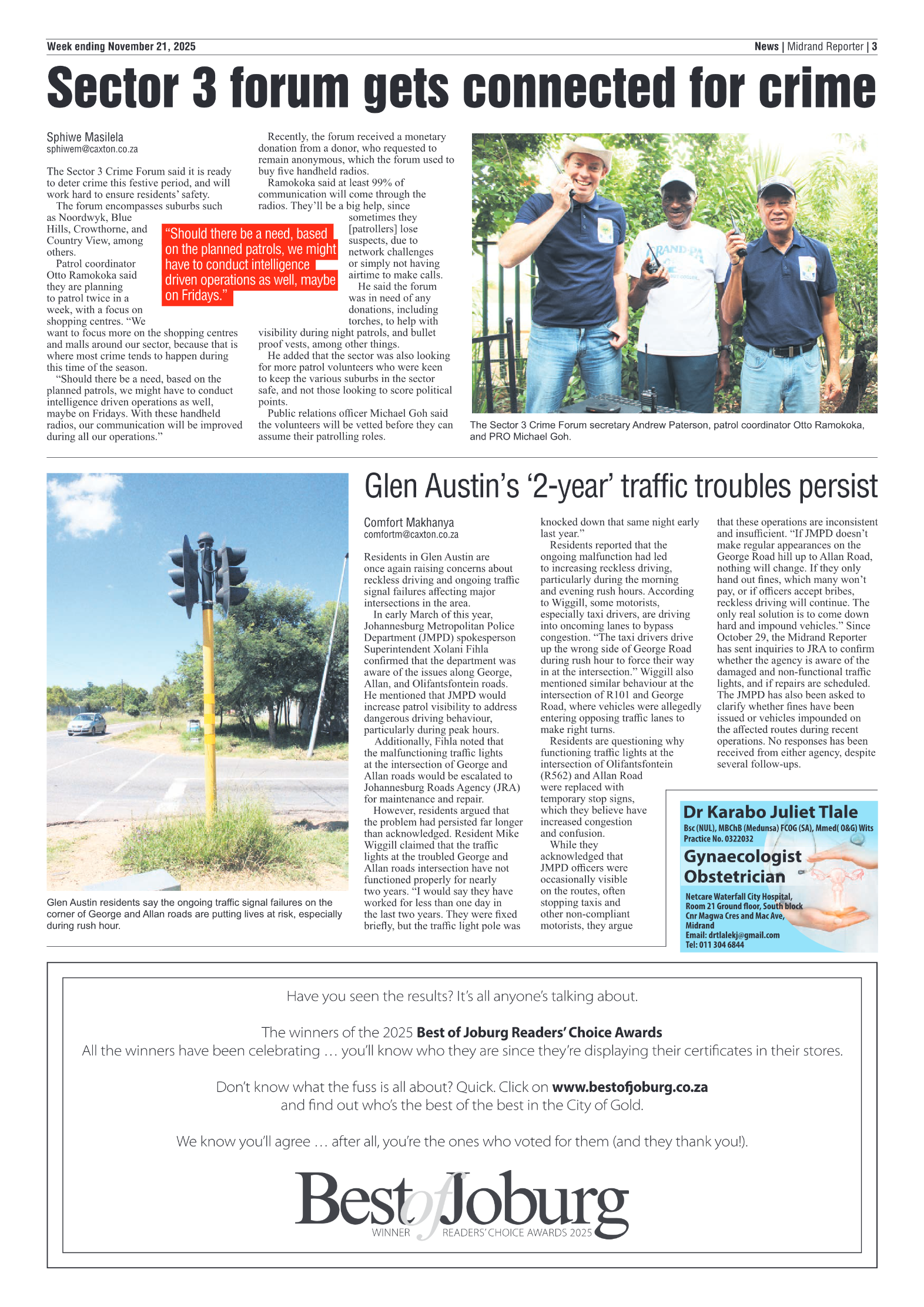Midrand Reporter 21 November 2025 page 3