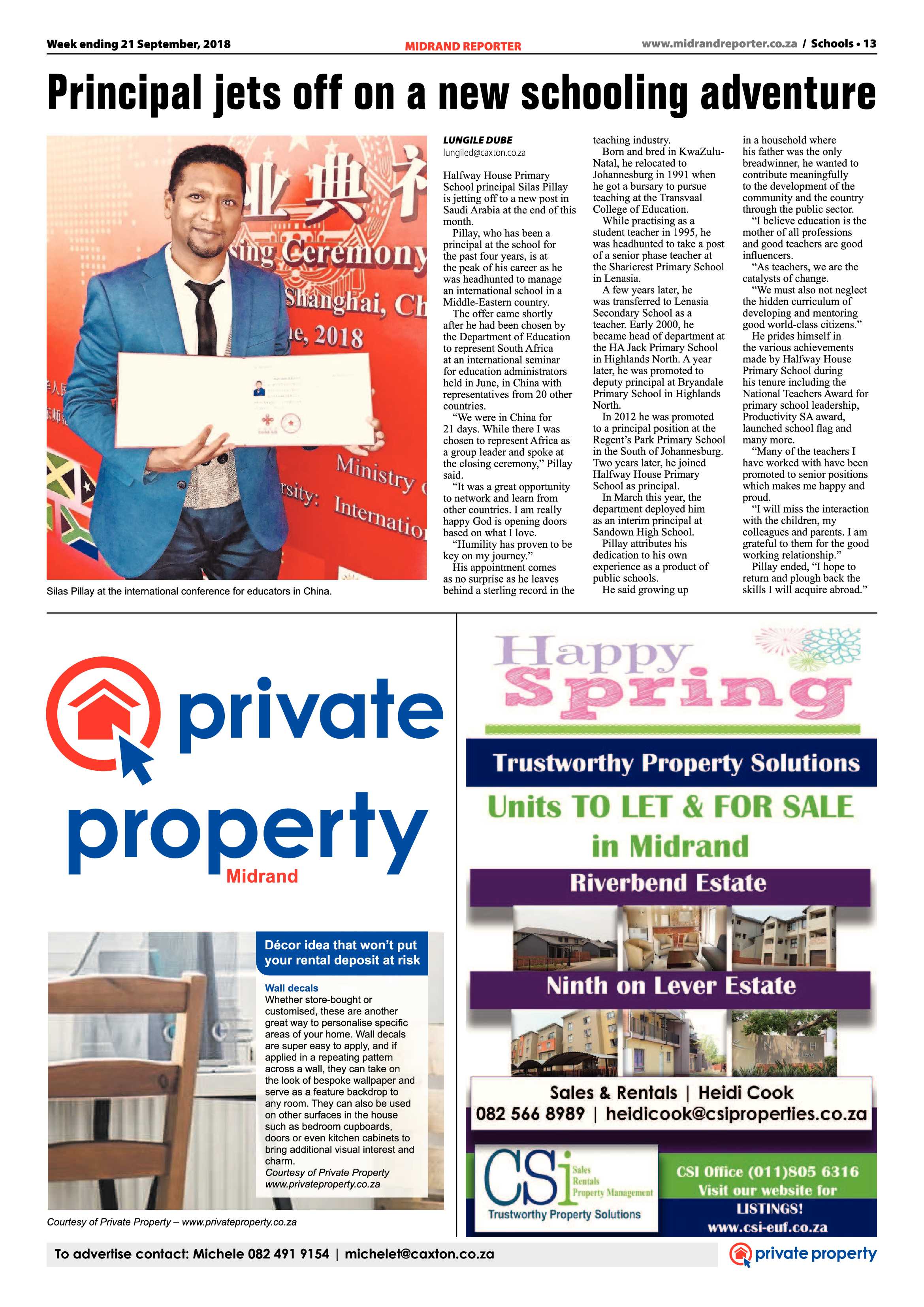 Midrand Reporter 21 September, 2018 page 13