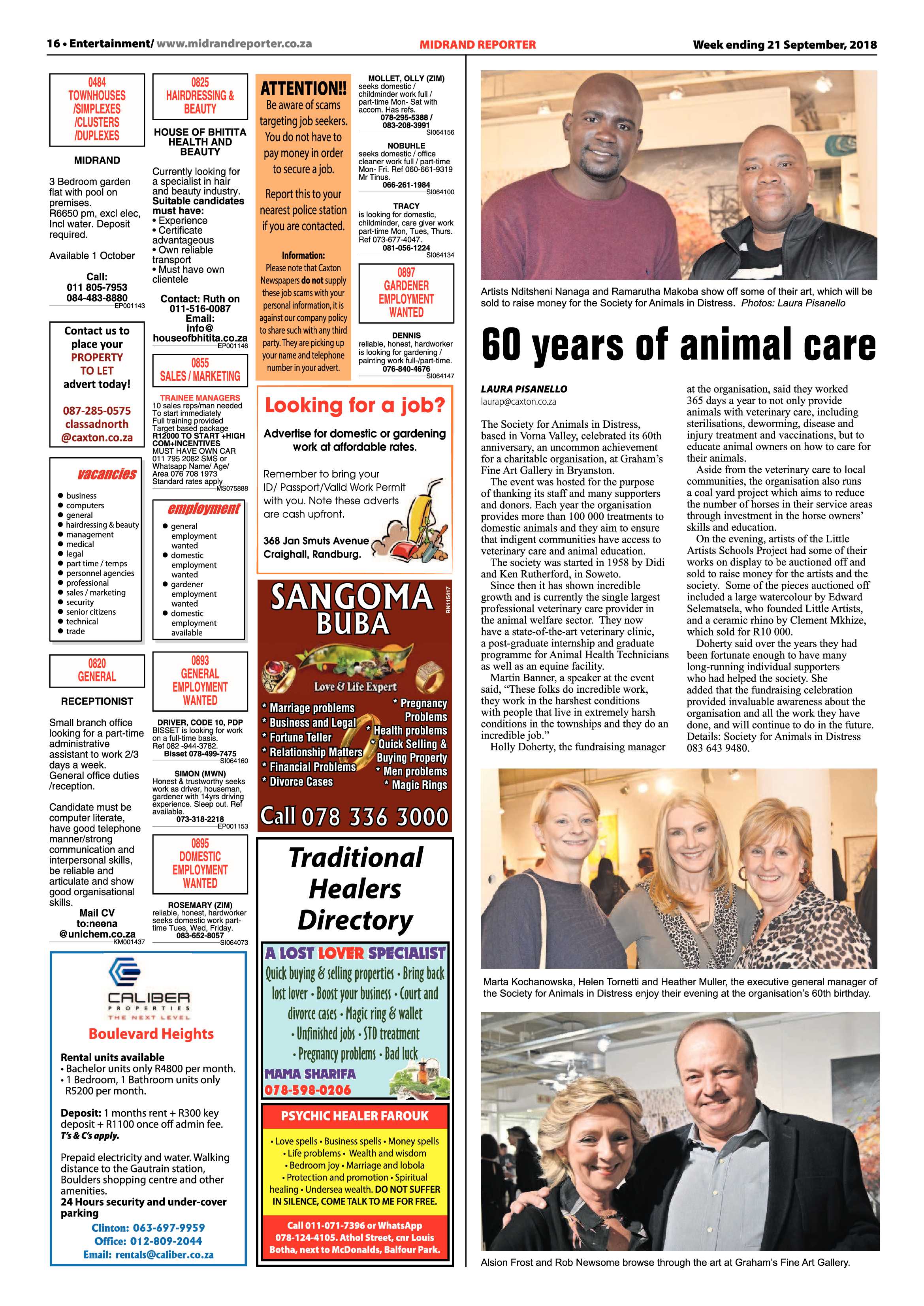 Midrand Reporter 21 September, 2018 page 16