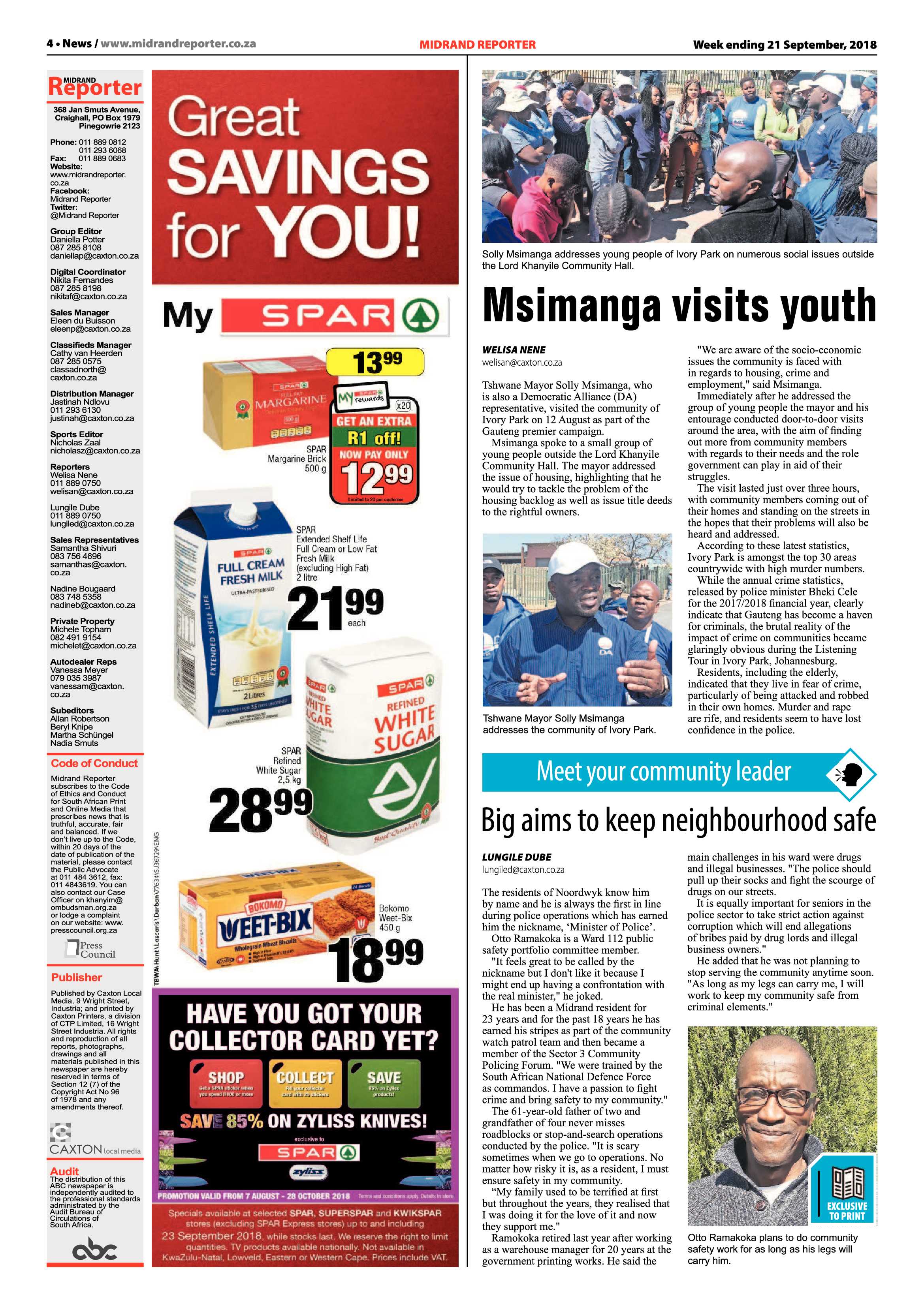 Midrand Reporter 21 September, 2018 page 4