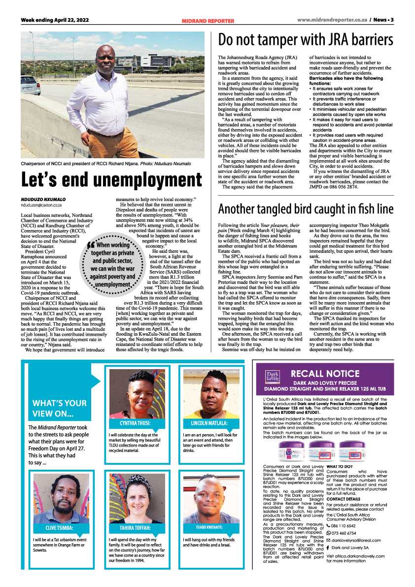 Midrand Reporter 22 April 2022 page 3