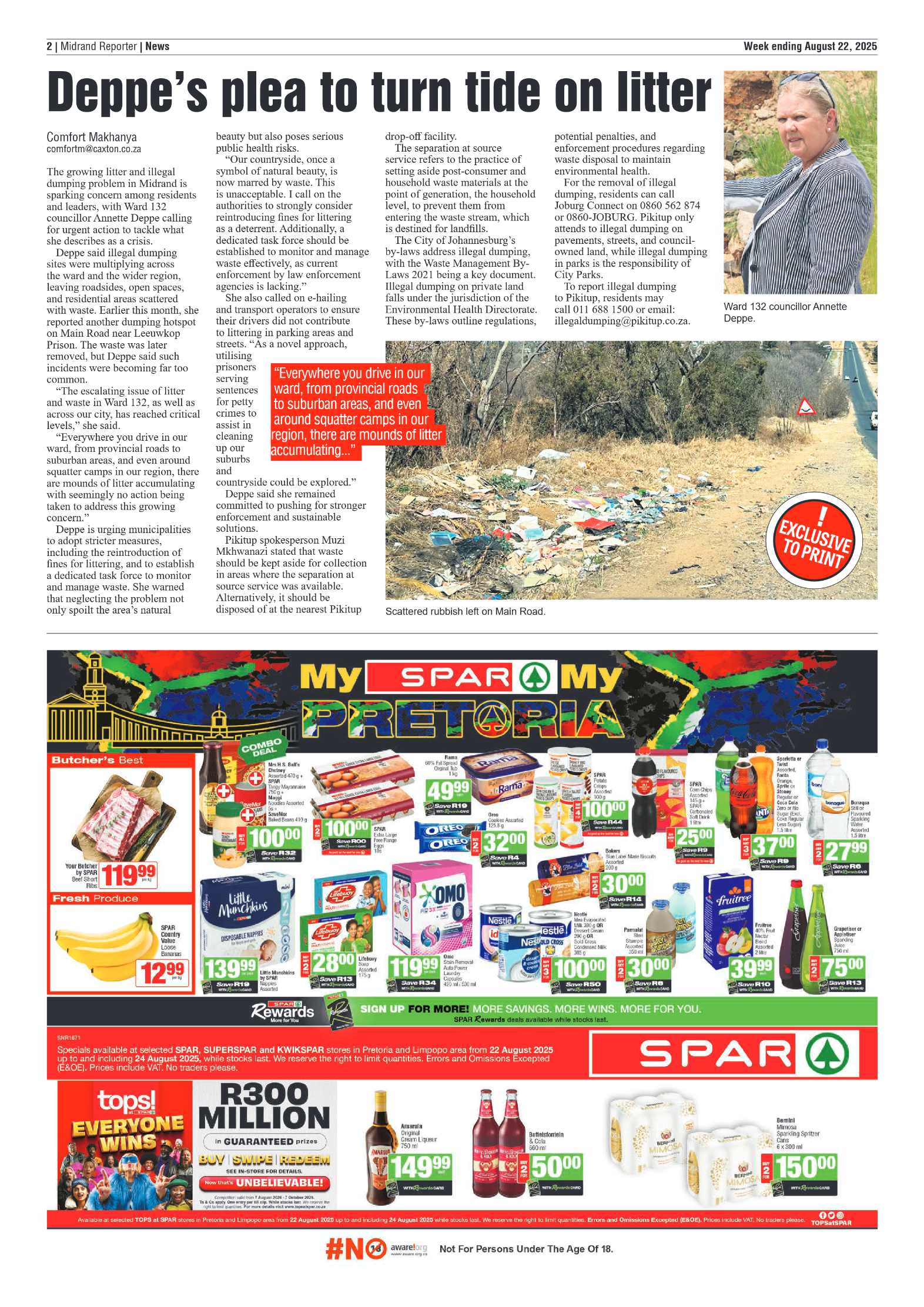Midrand Reporter 22 August 2025 page 2