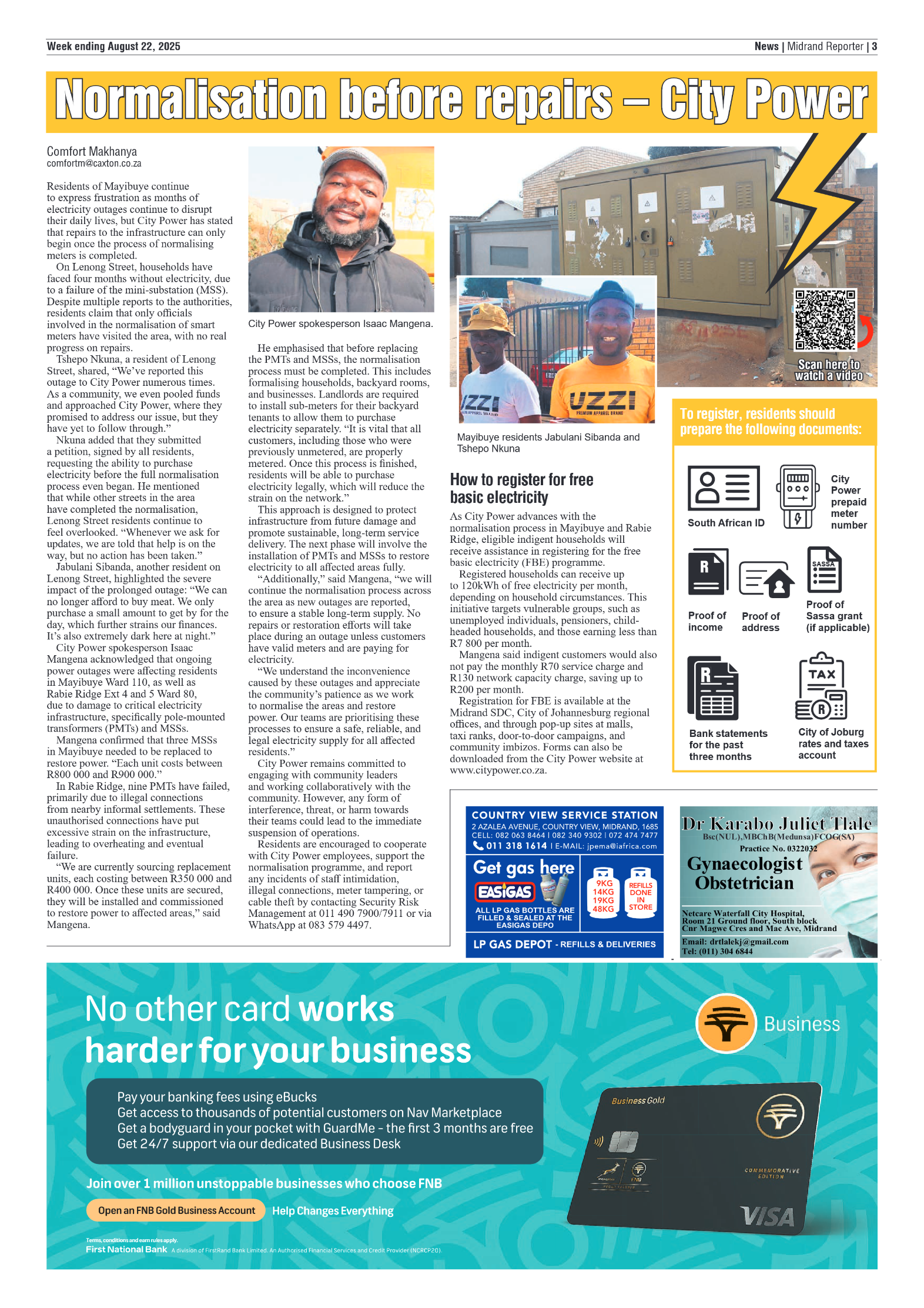 Midrand Reporter 22 August 2025 page 3