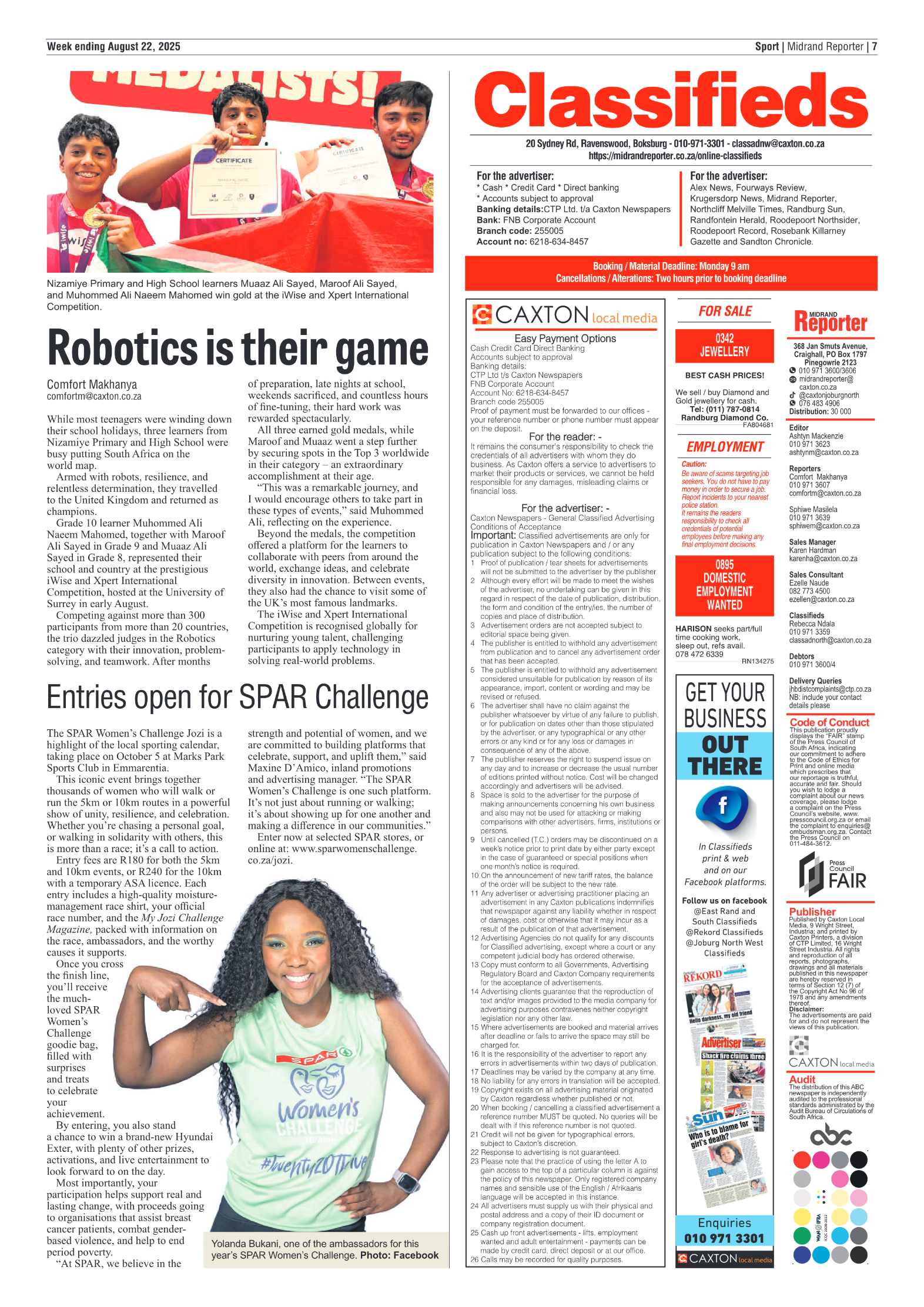 Midrand Reporter 22 August 2025 page 7