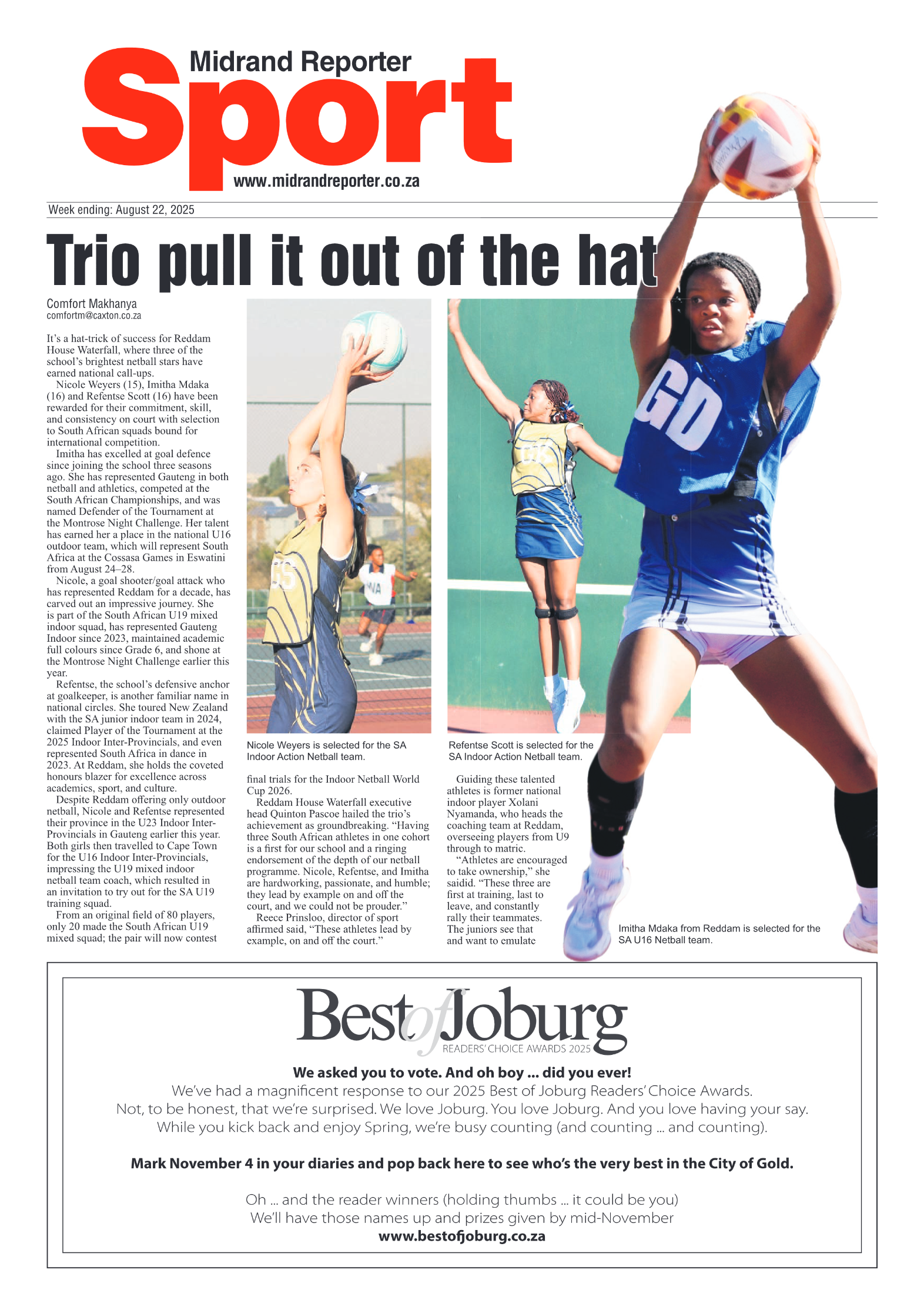 Midrand Reporter 22 August 2025 page 8