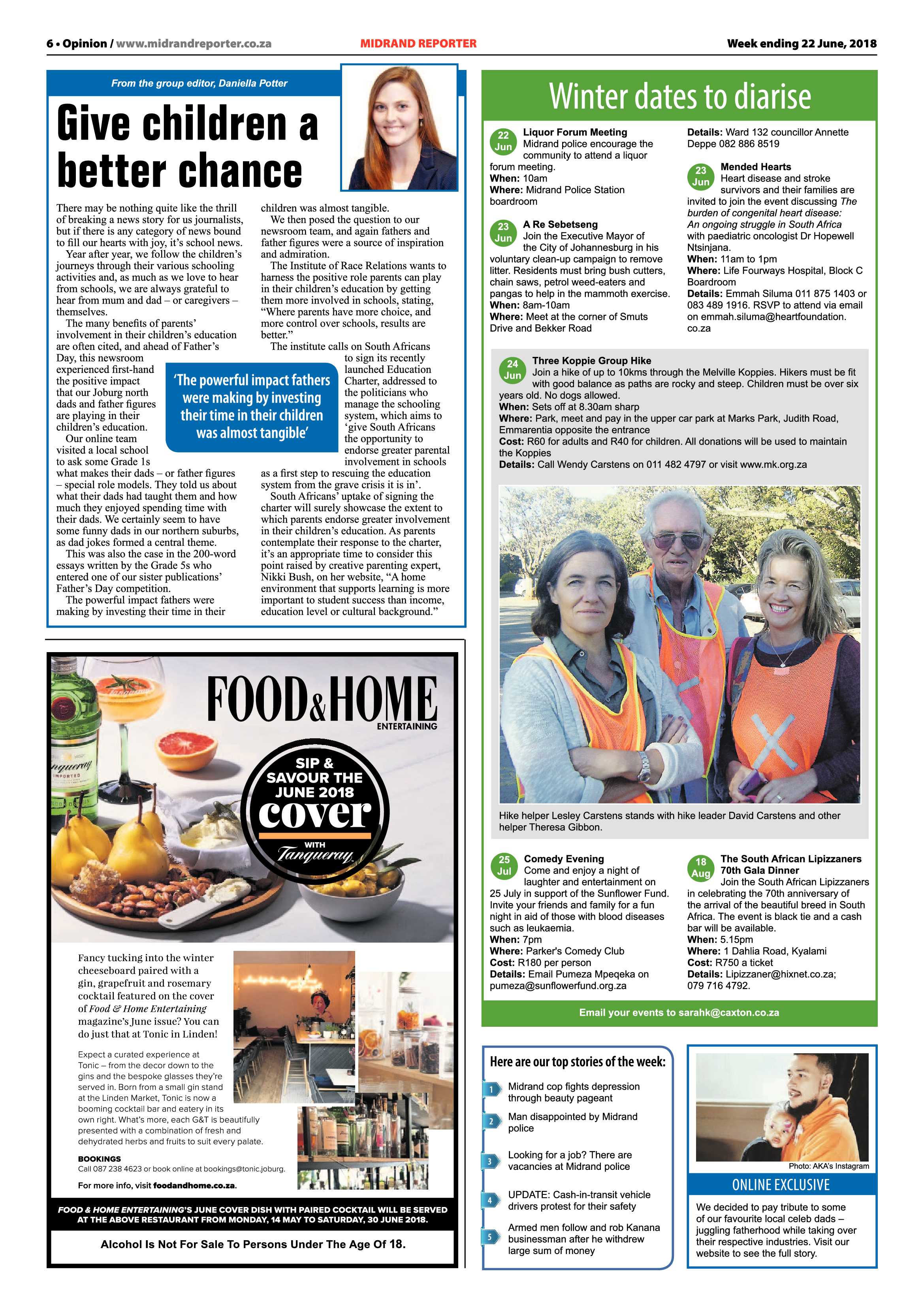 Midrand Reporter 22 June, 2018 page 6