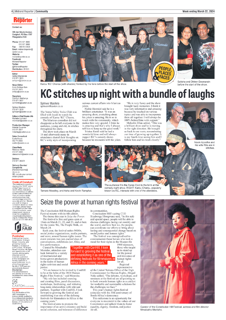 Midrand Reporter 22 March ’24 page 4