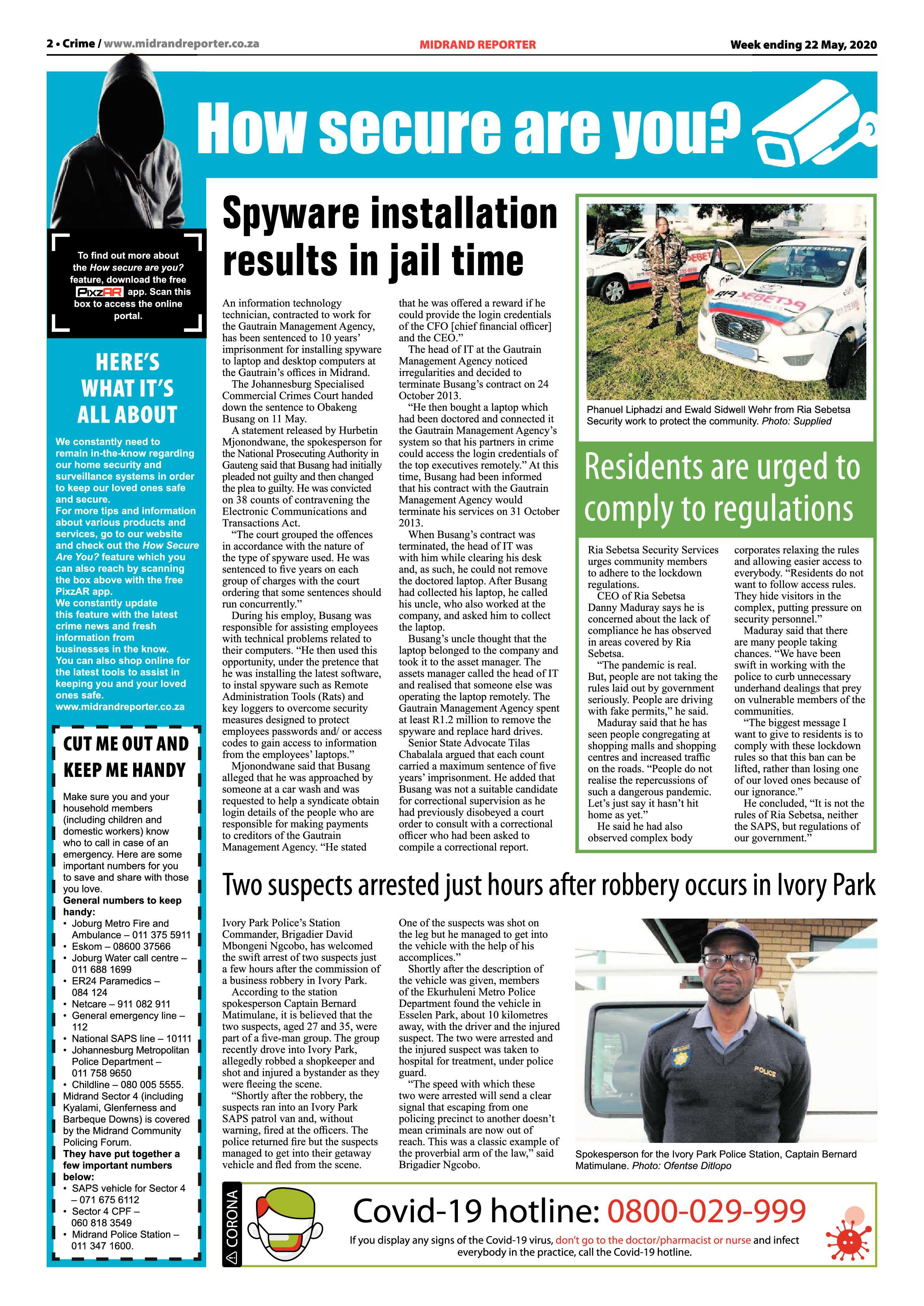 Midrand Reporter 22 May 2020 page 2
