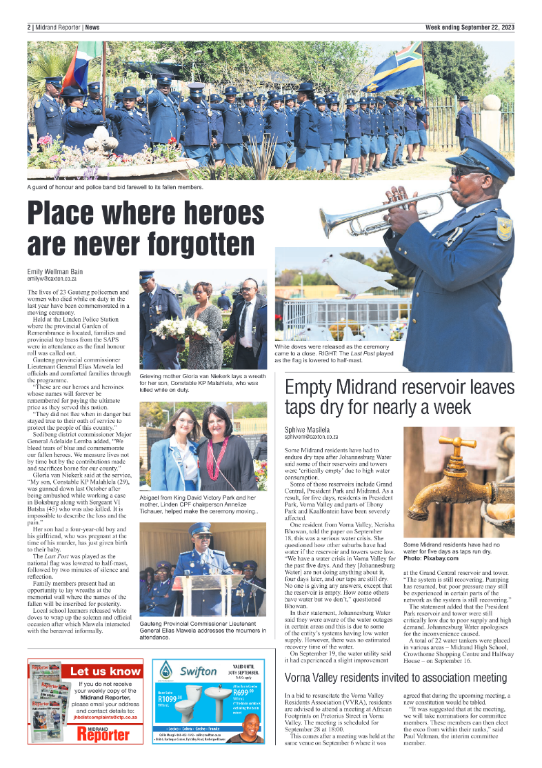 Midrand Reporter 22 September 2023 page 2
