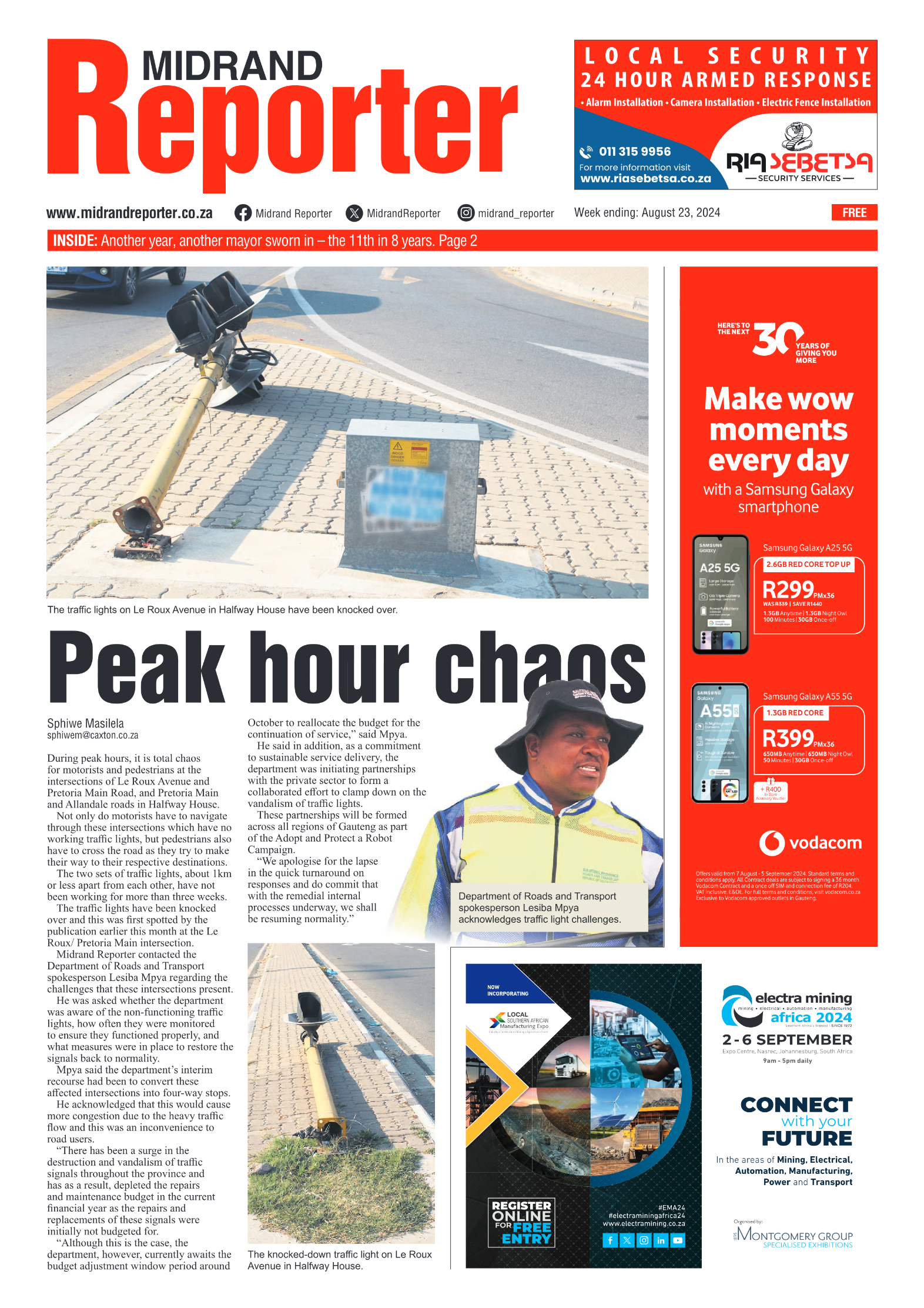Midrand Reporter 23 August 2024 page 1
