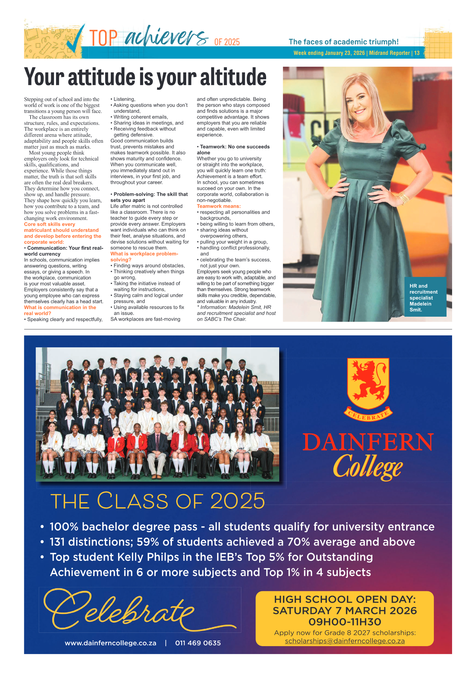 Midrand Reporter 23 January 2026 page 13