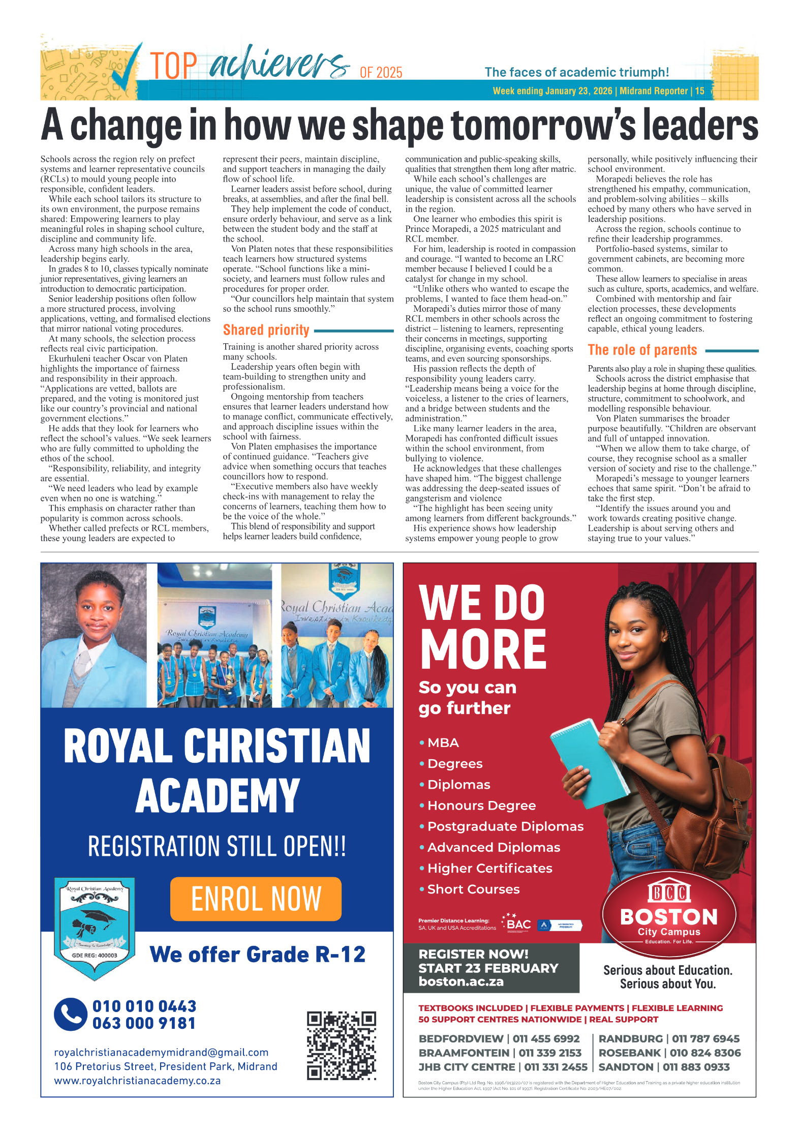 Midrand Reporter 23 January 2026 page 15
