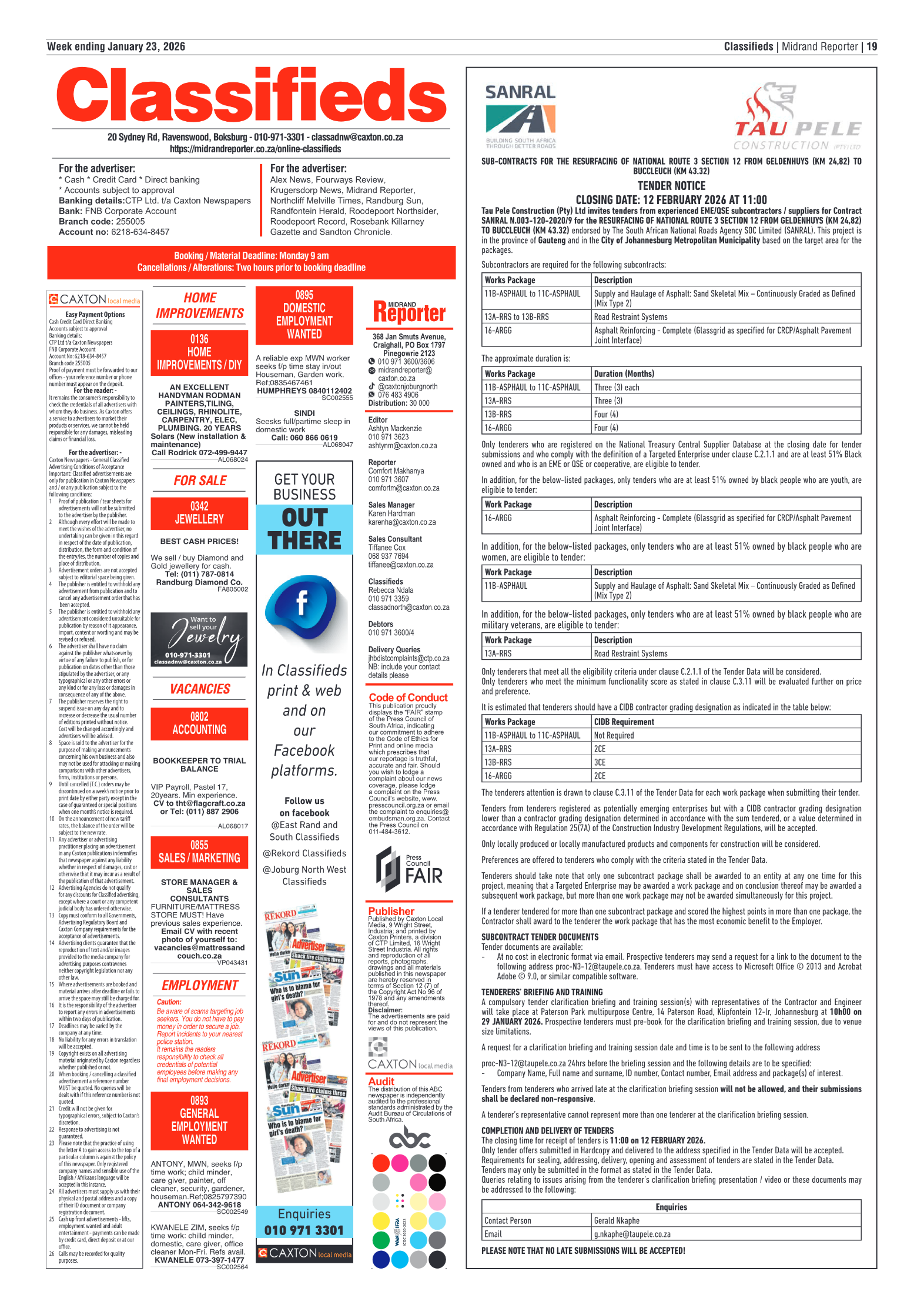 Midrand Reporter 23 January 2026 page 19