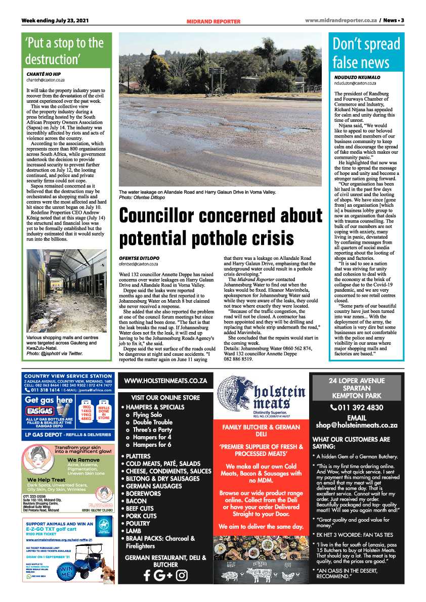 Midrand Reporter 23 July 2021 page 3