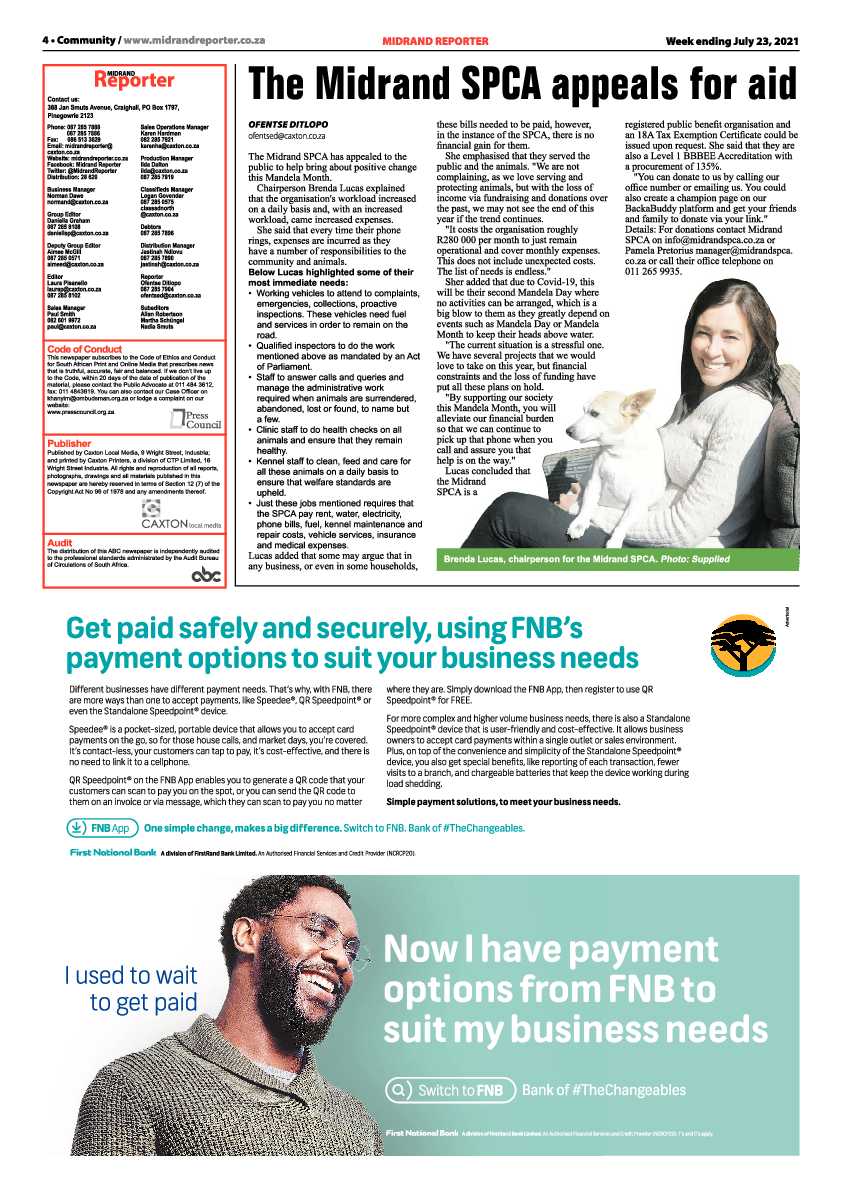 Midrand Reporter 23 July 2021 page 4