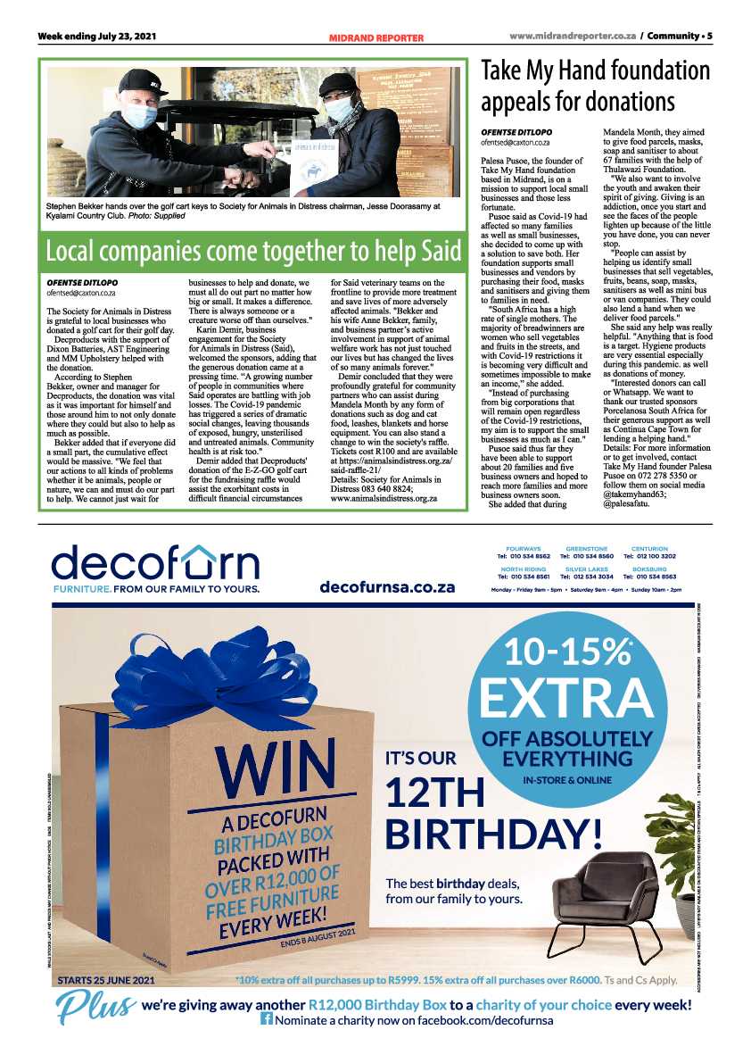 Midrand Reporter 23 July 2021 page 5